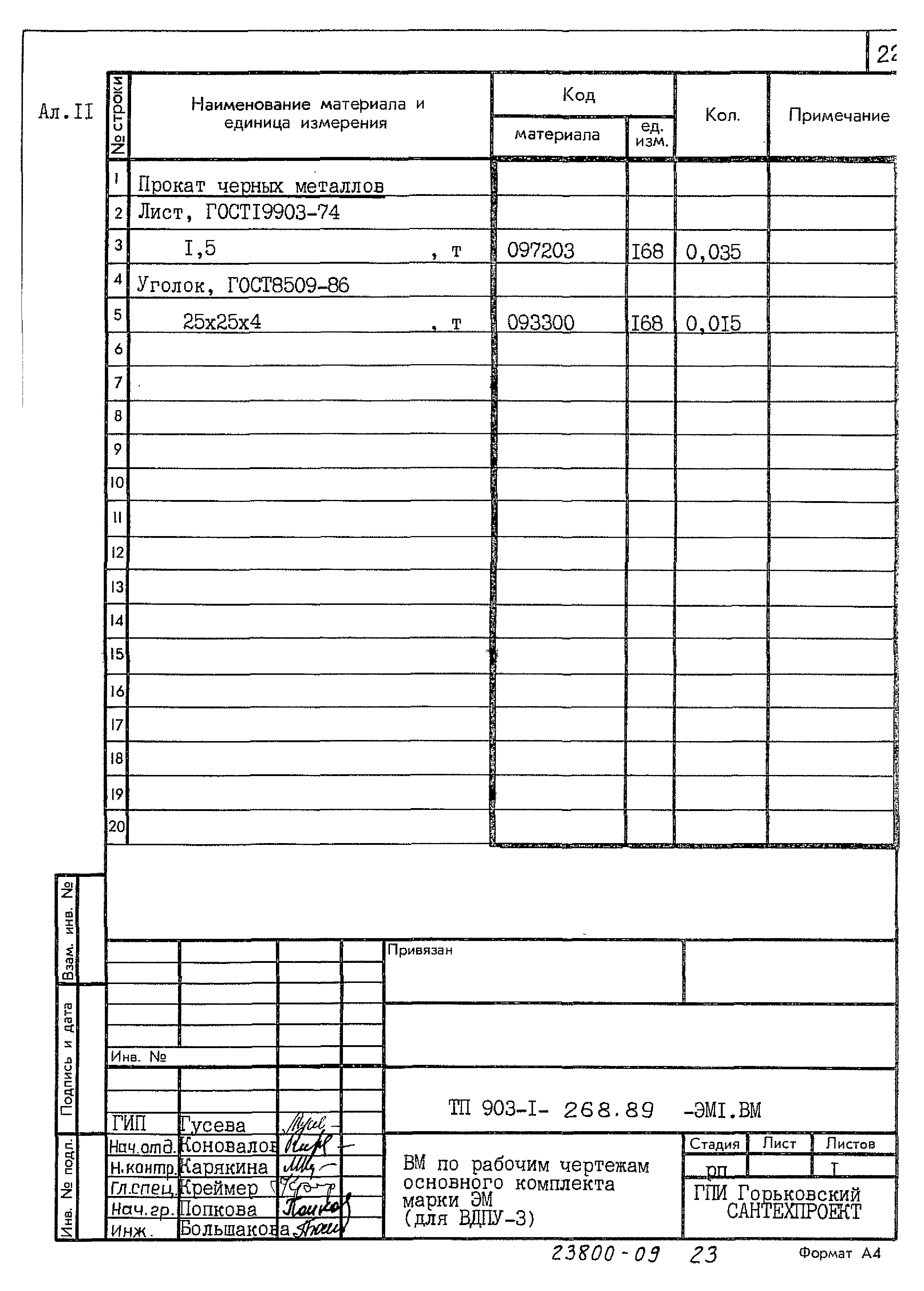 Типовой проект 903-1-268.89
