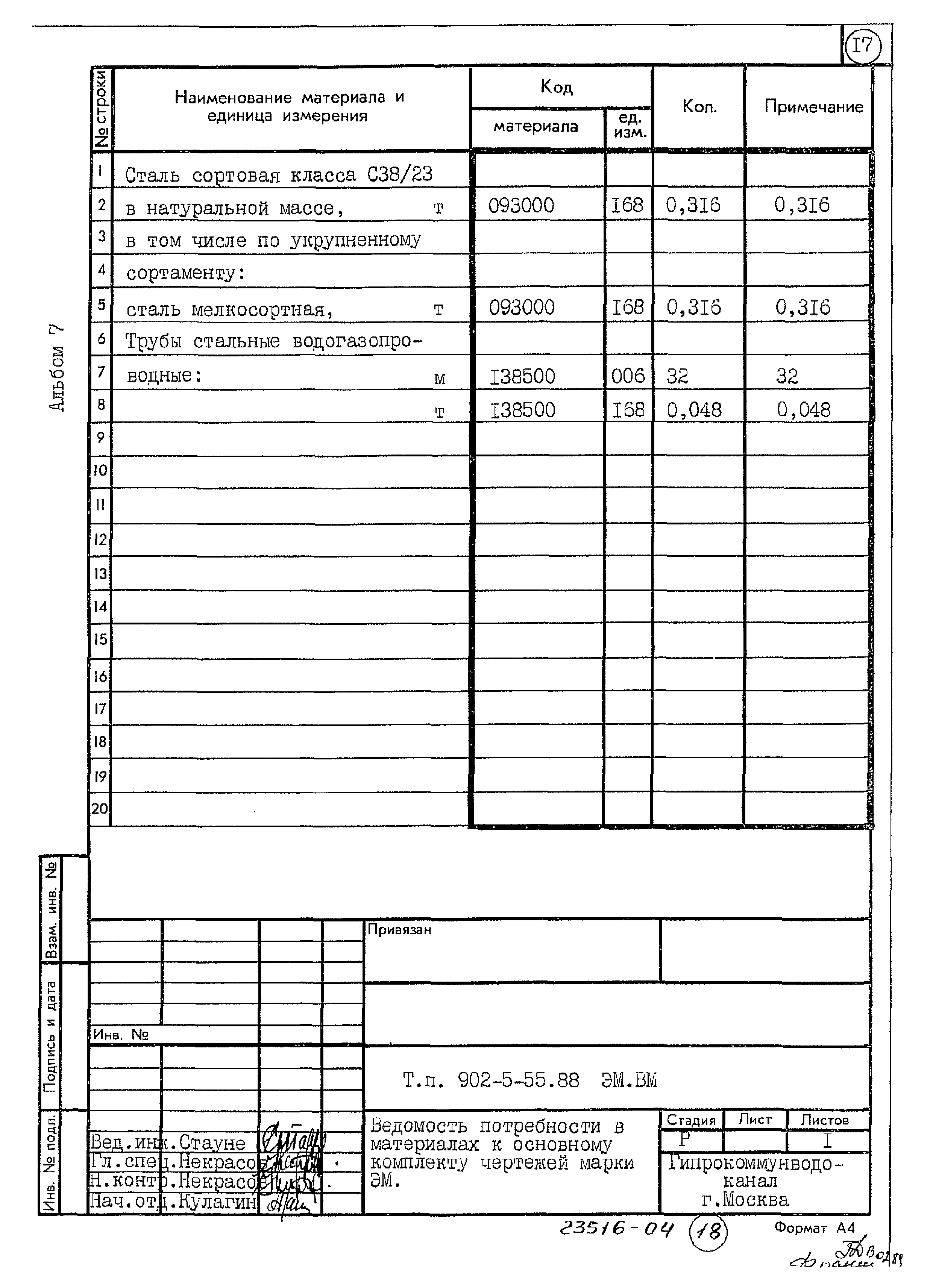 Типовой проект 902-5-55.88