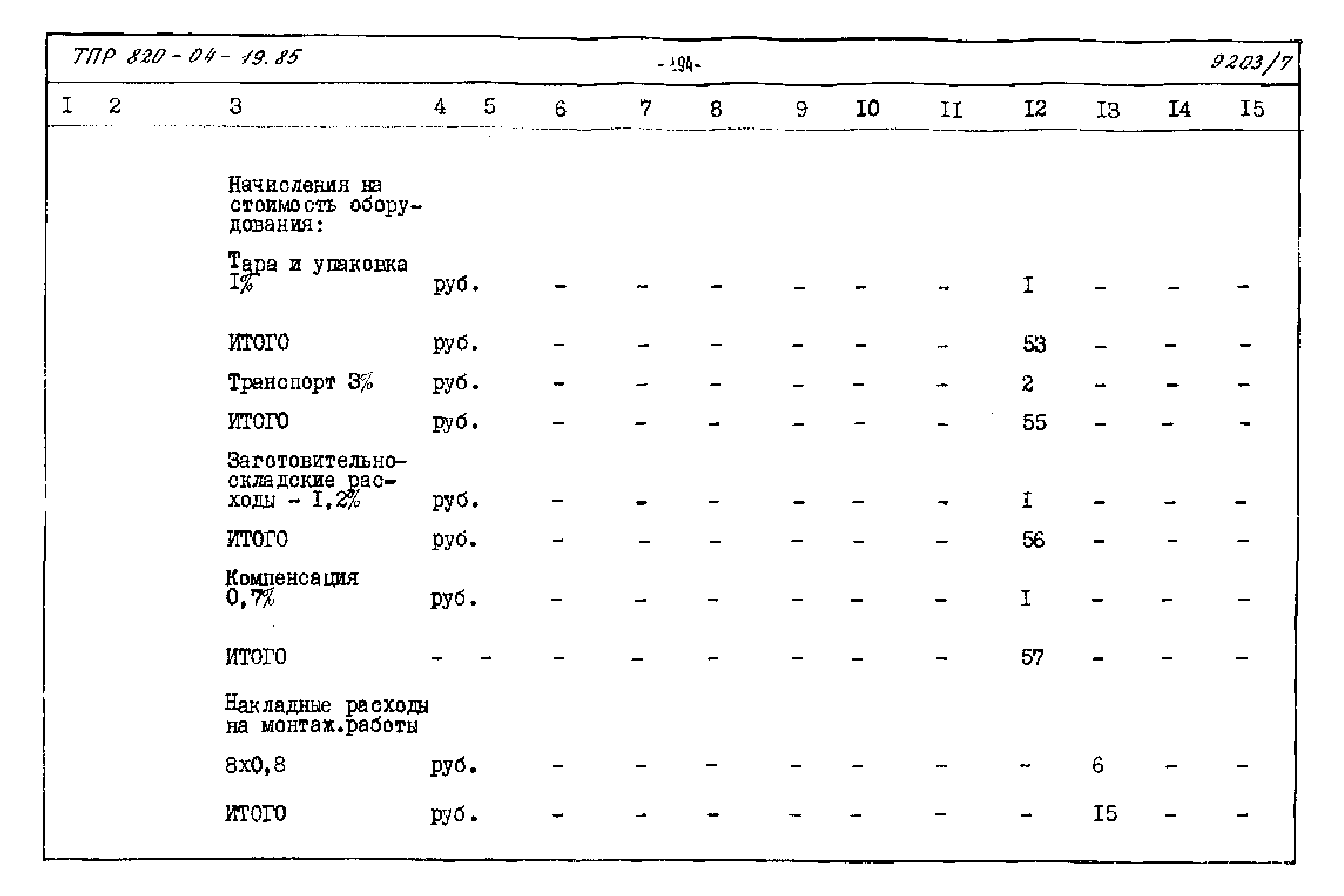 Типовые проектные решения 820-04-19.85