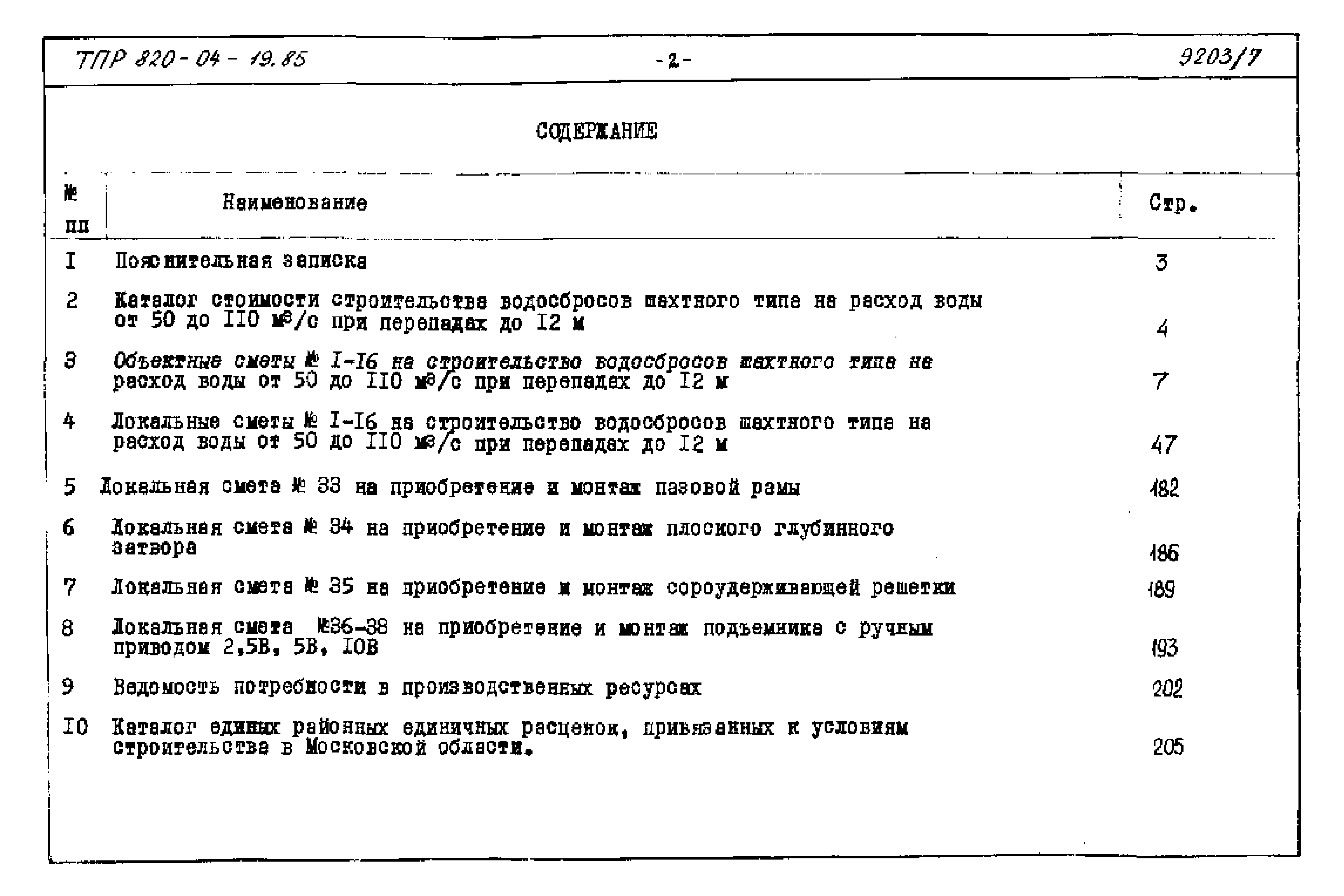 Типовые проектные решения 820-04-19.85