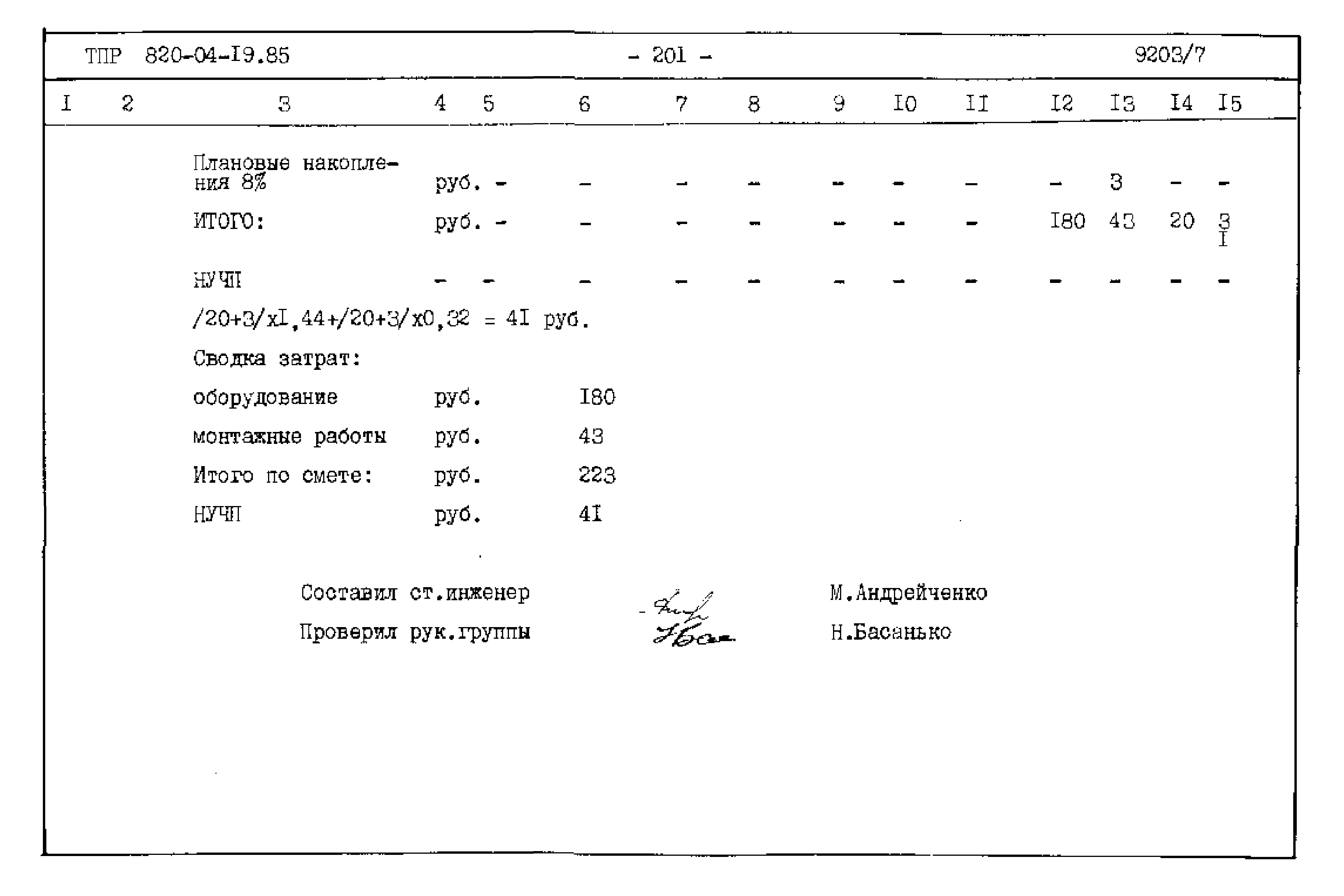 Типовые проектные решения 820-04-19.85