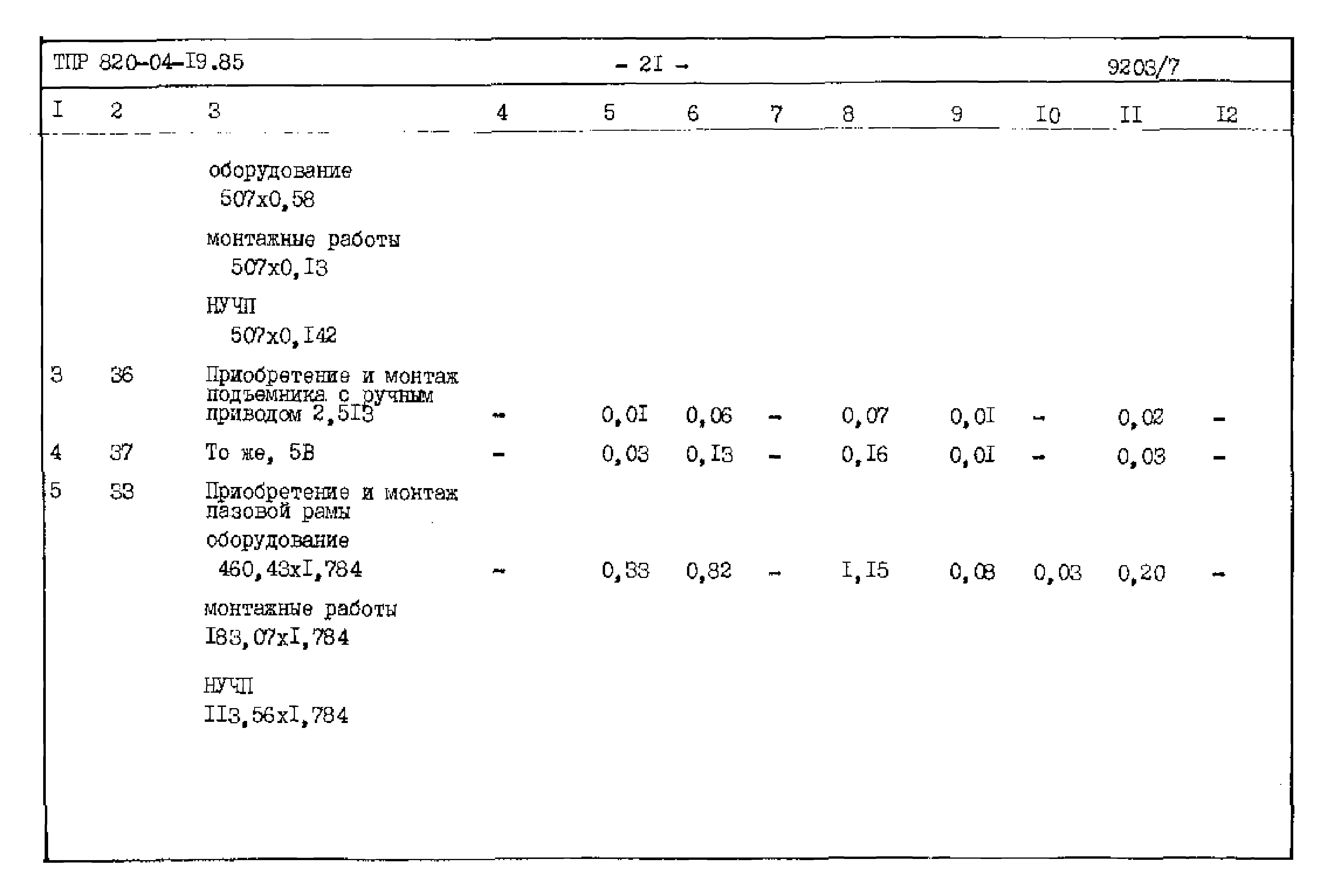 Типовые проектные решения 820-04-19.85