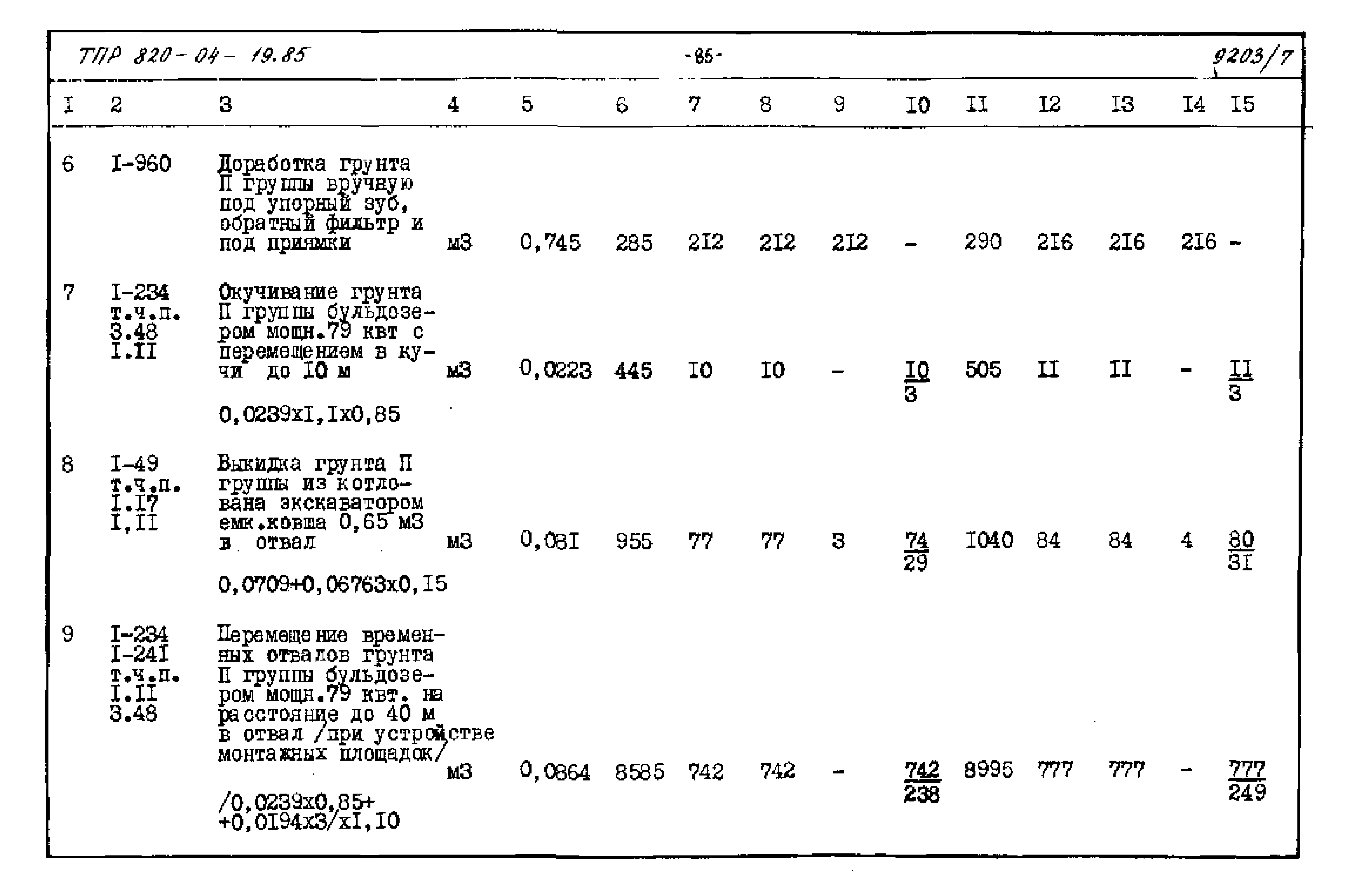 Типовые проектные решения 820-04-19.85