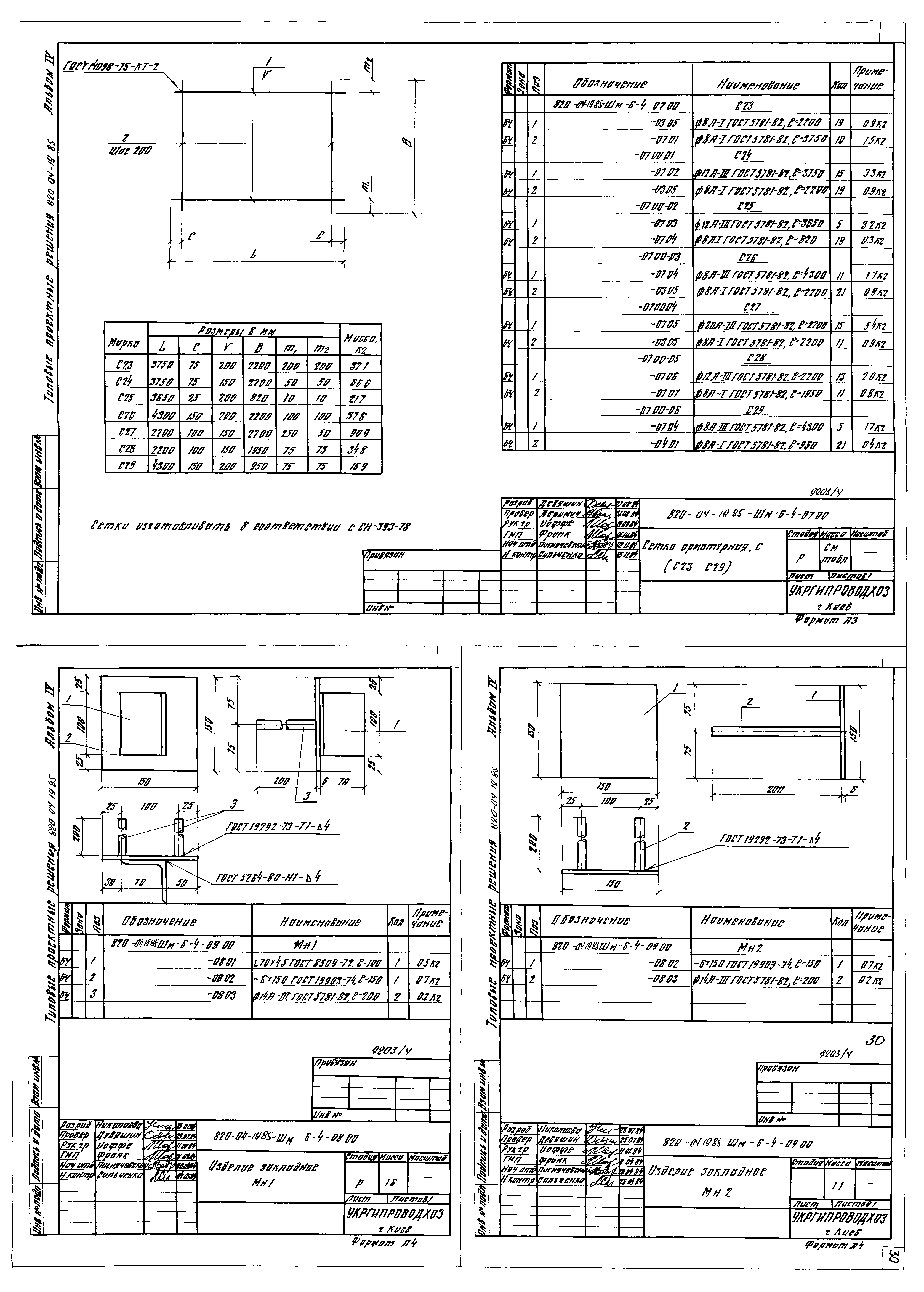 Типовые проектные решения 820-04-19.85