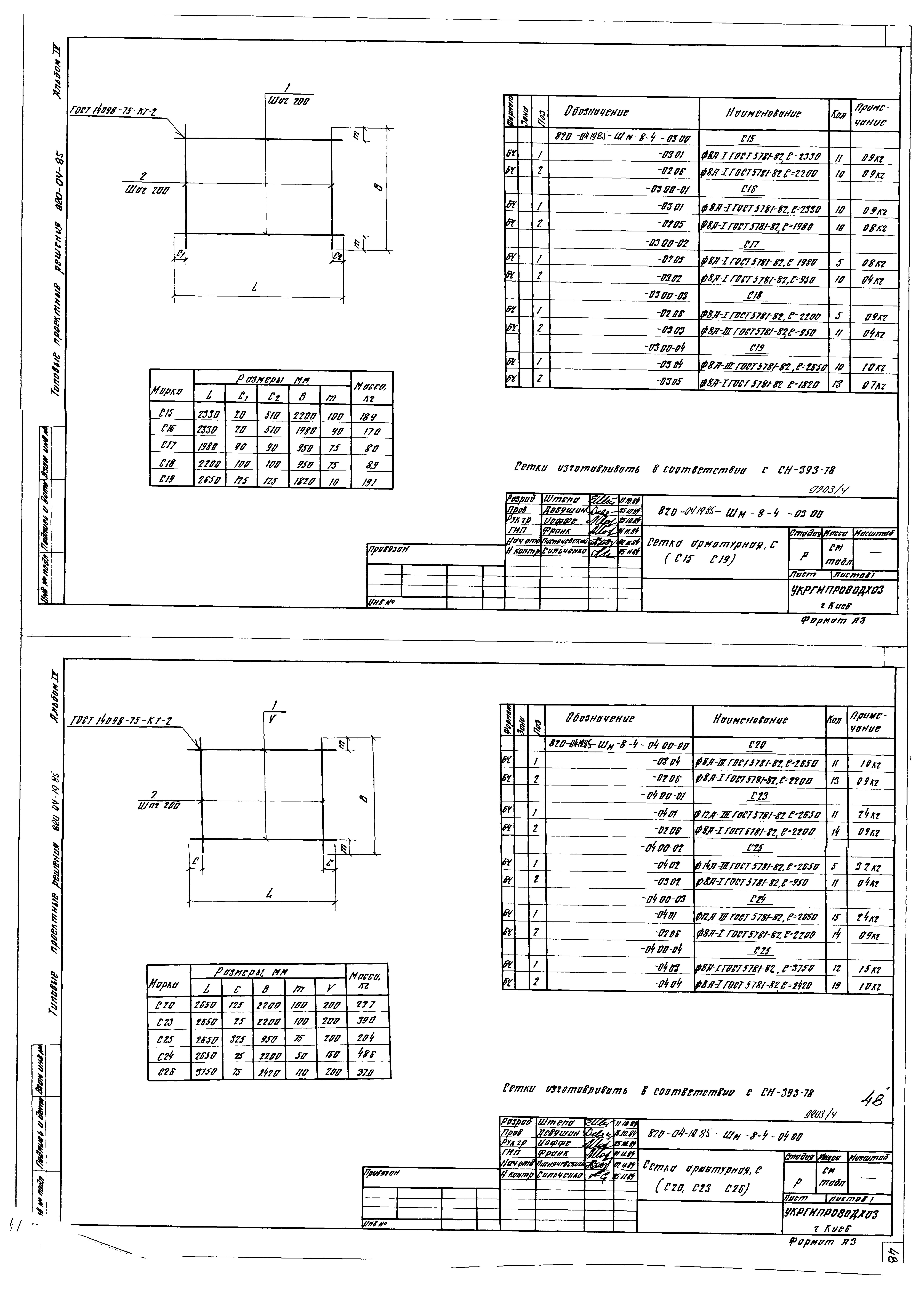 Типовые проектные решения 820-04-19.85