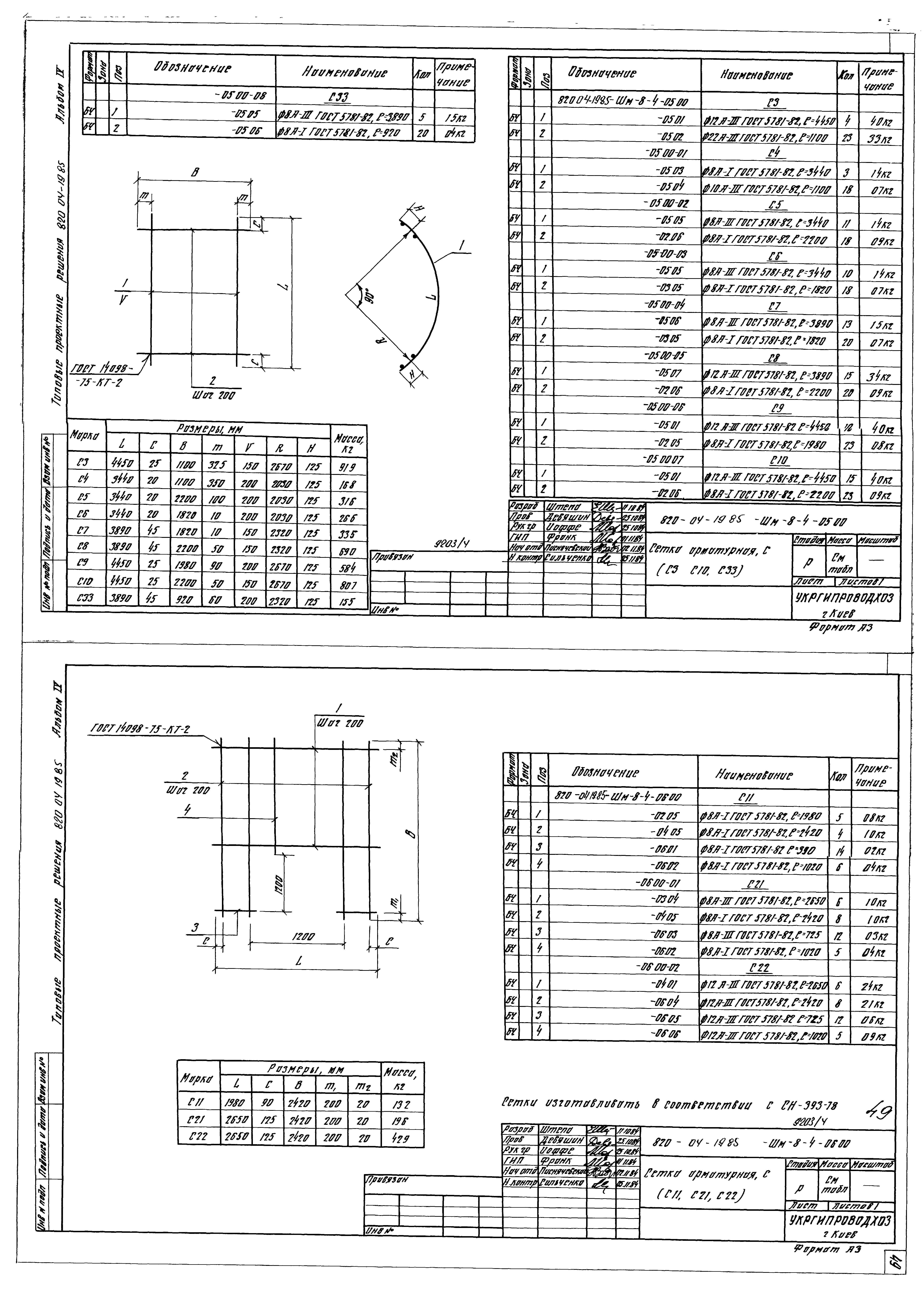 Типовые проектные решения 820-04-19.85