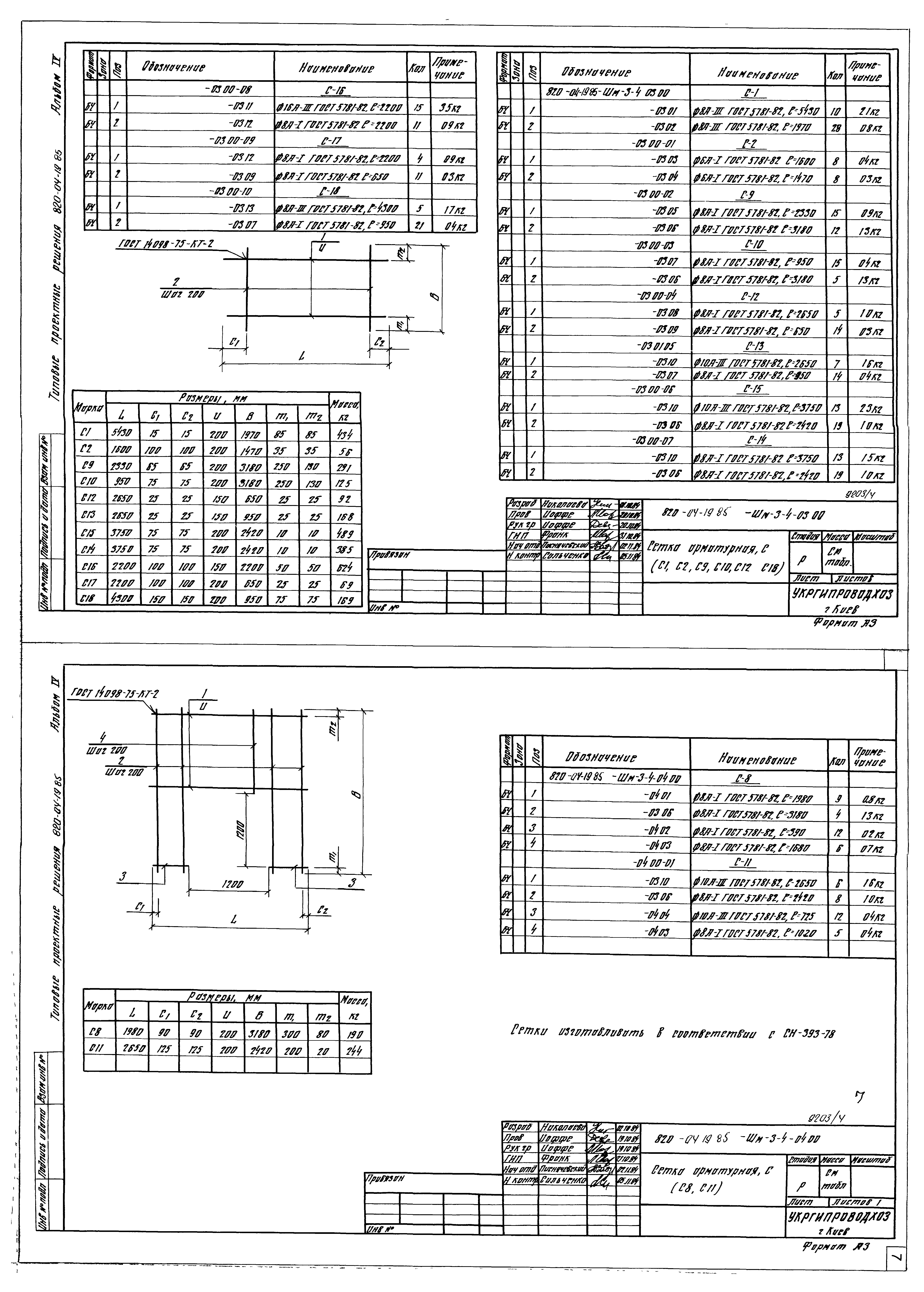 Типовые проектные решения 820-04-19.85