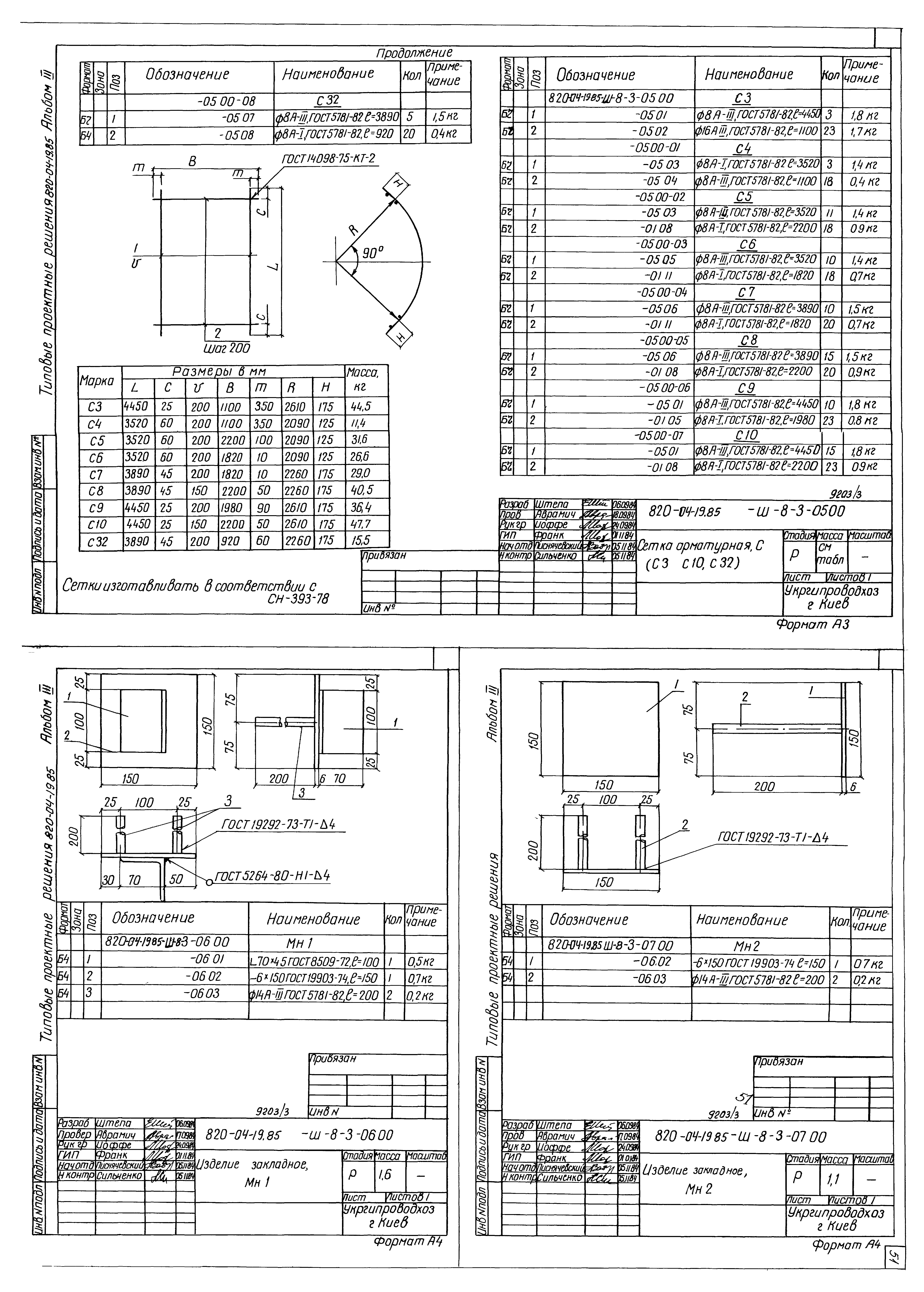 Типовые проектные решения 820-04-19.85