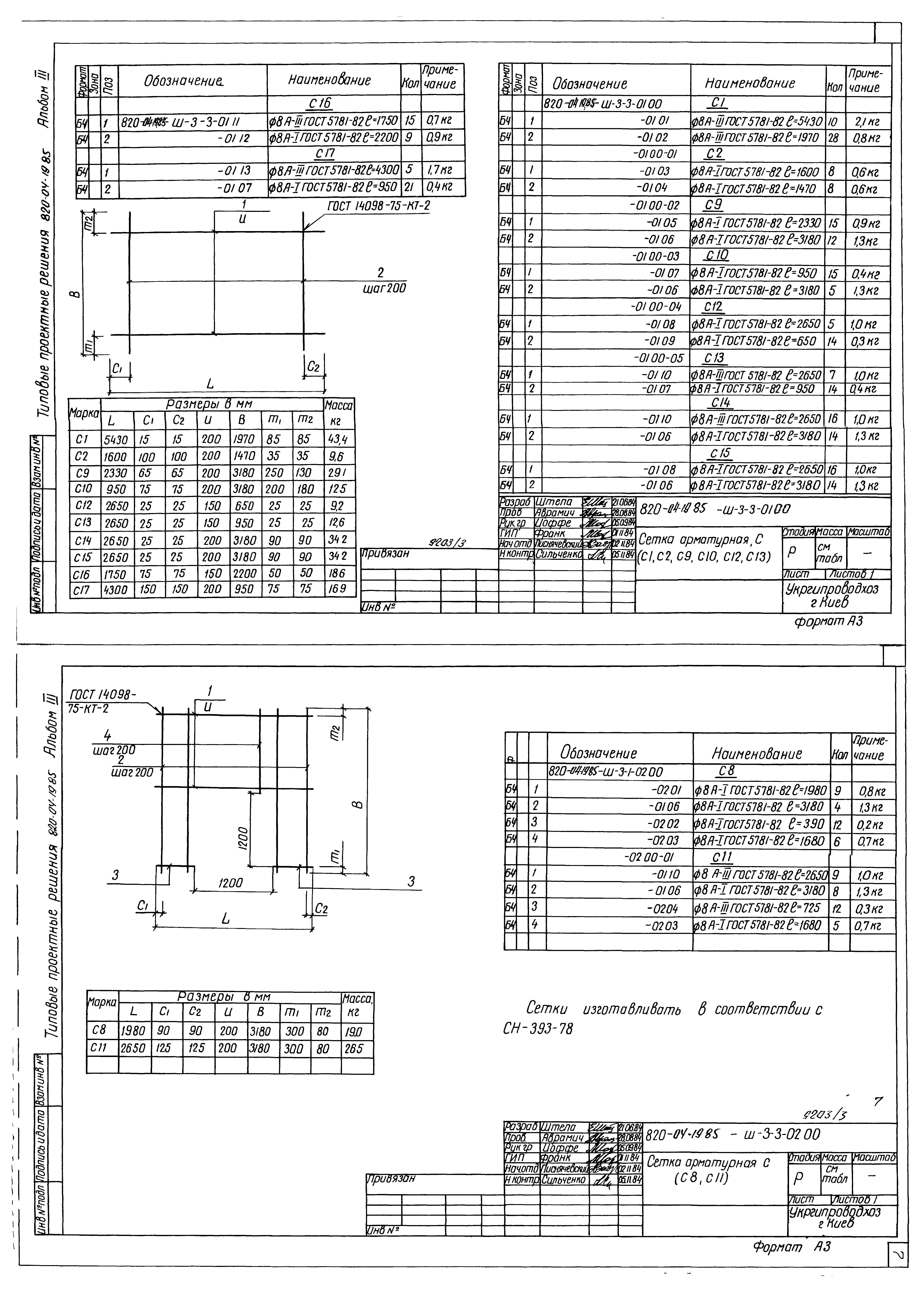 Типовые проектные решения 820-04-19.85