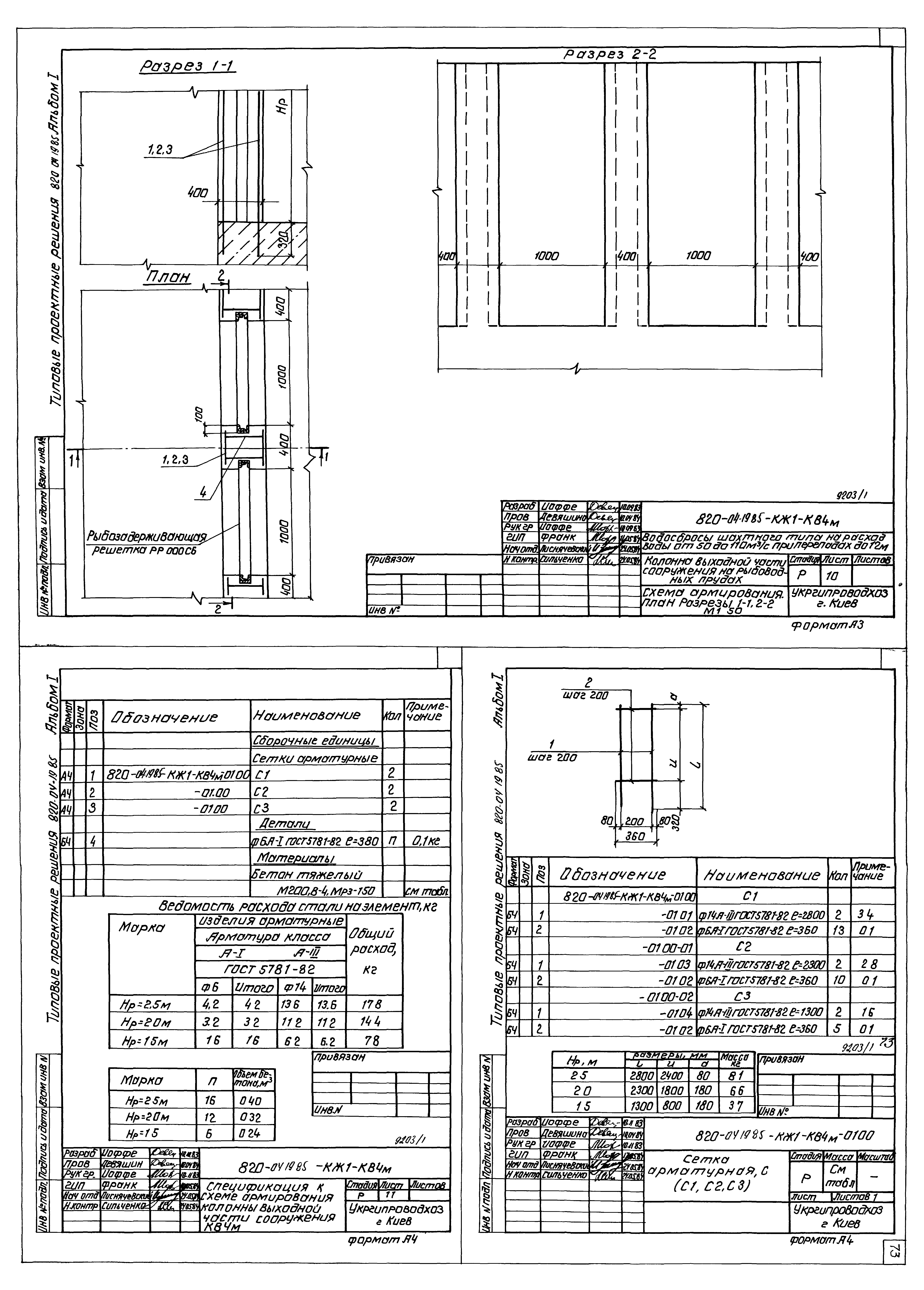 Типовые проектные решения 820-04-19.85