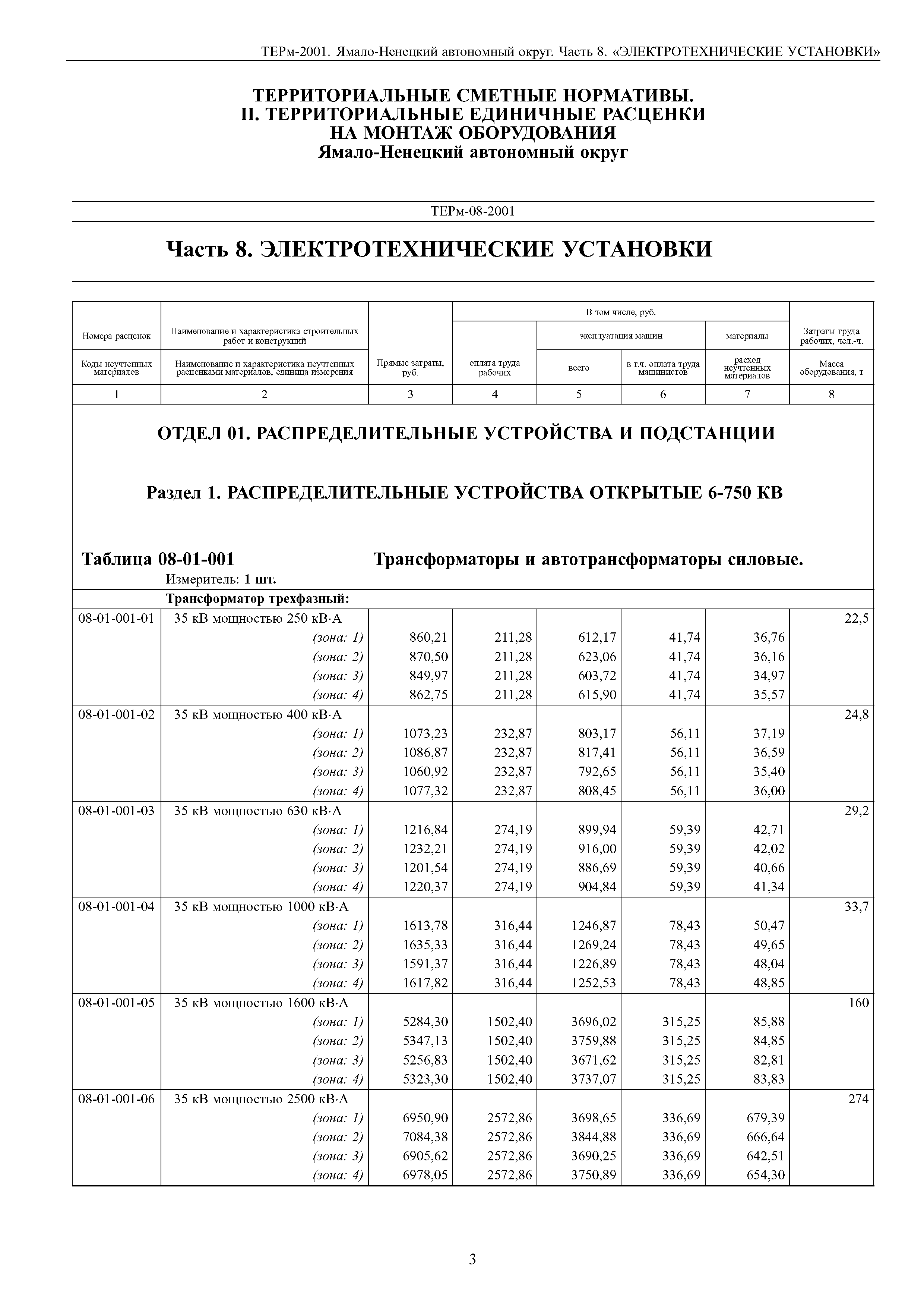 Скачать ТЕРм Ямало-Ненецкий автономный округ 08-2001 Часть 8.  Электротехнические установки