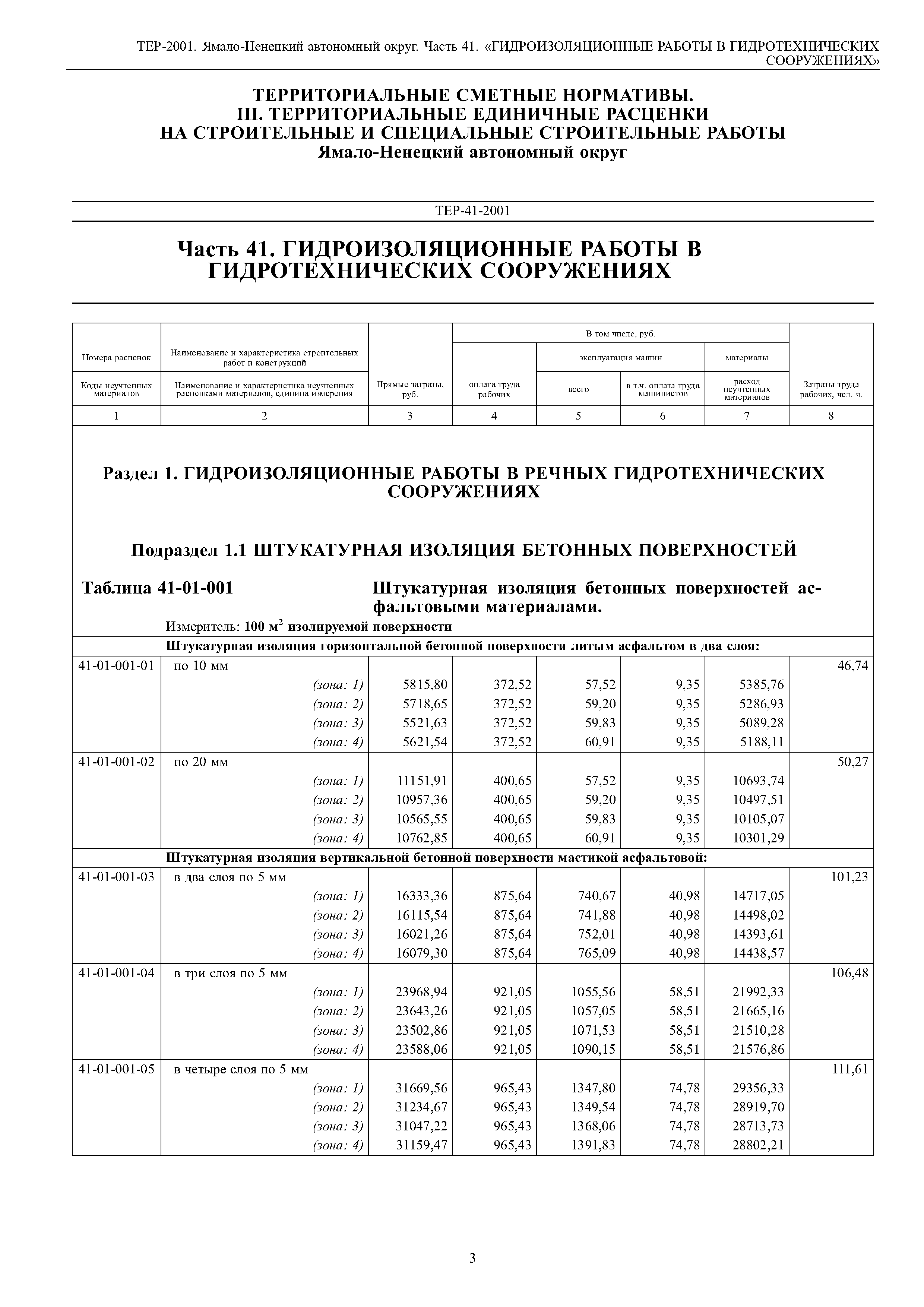 ТЕР Ямало-Ненецкий автономный округ 41-2001