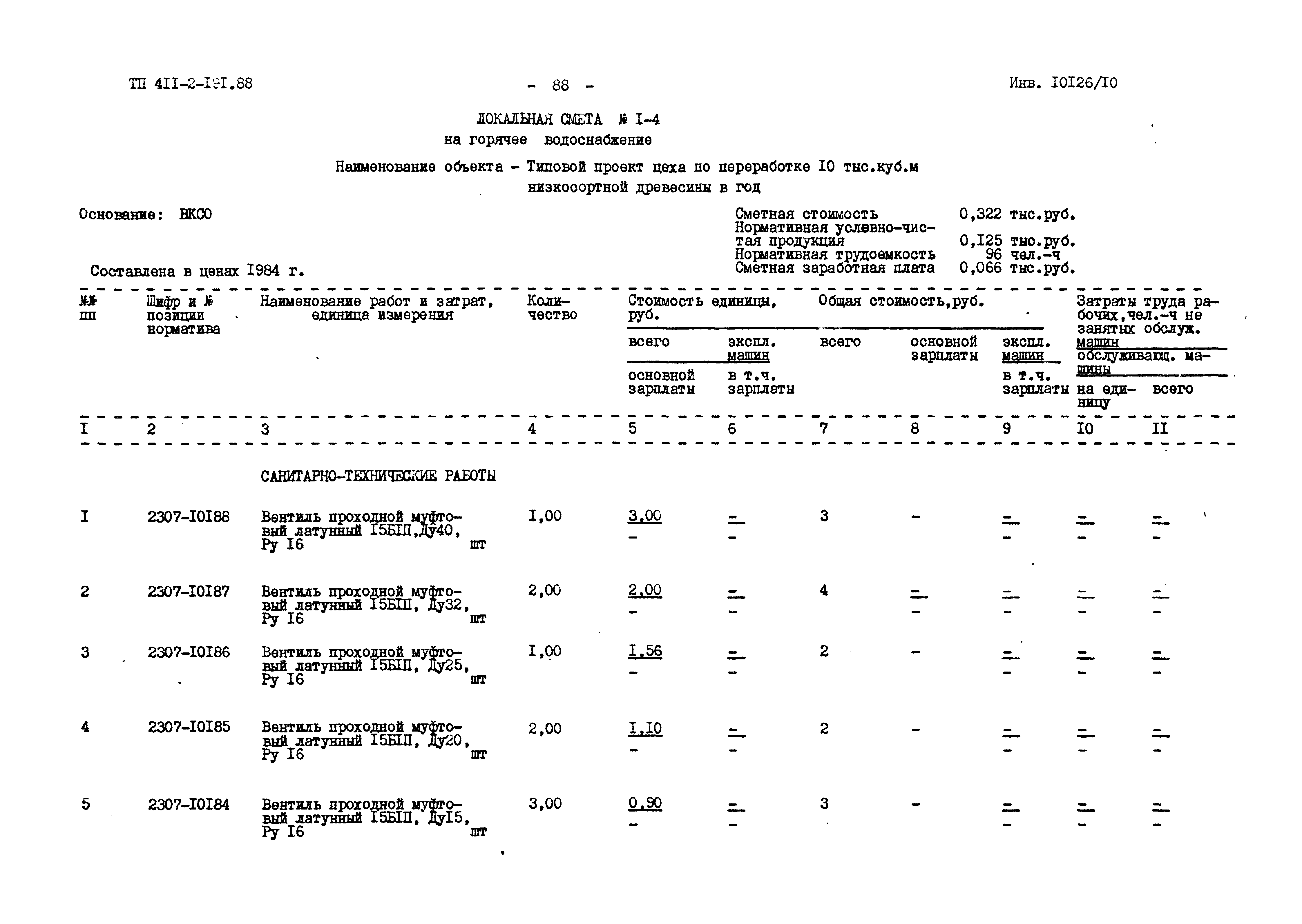 Типовой проект 411-2-191.88