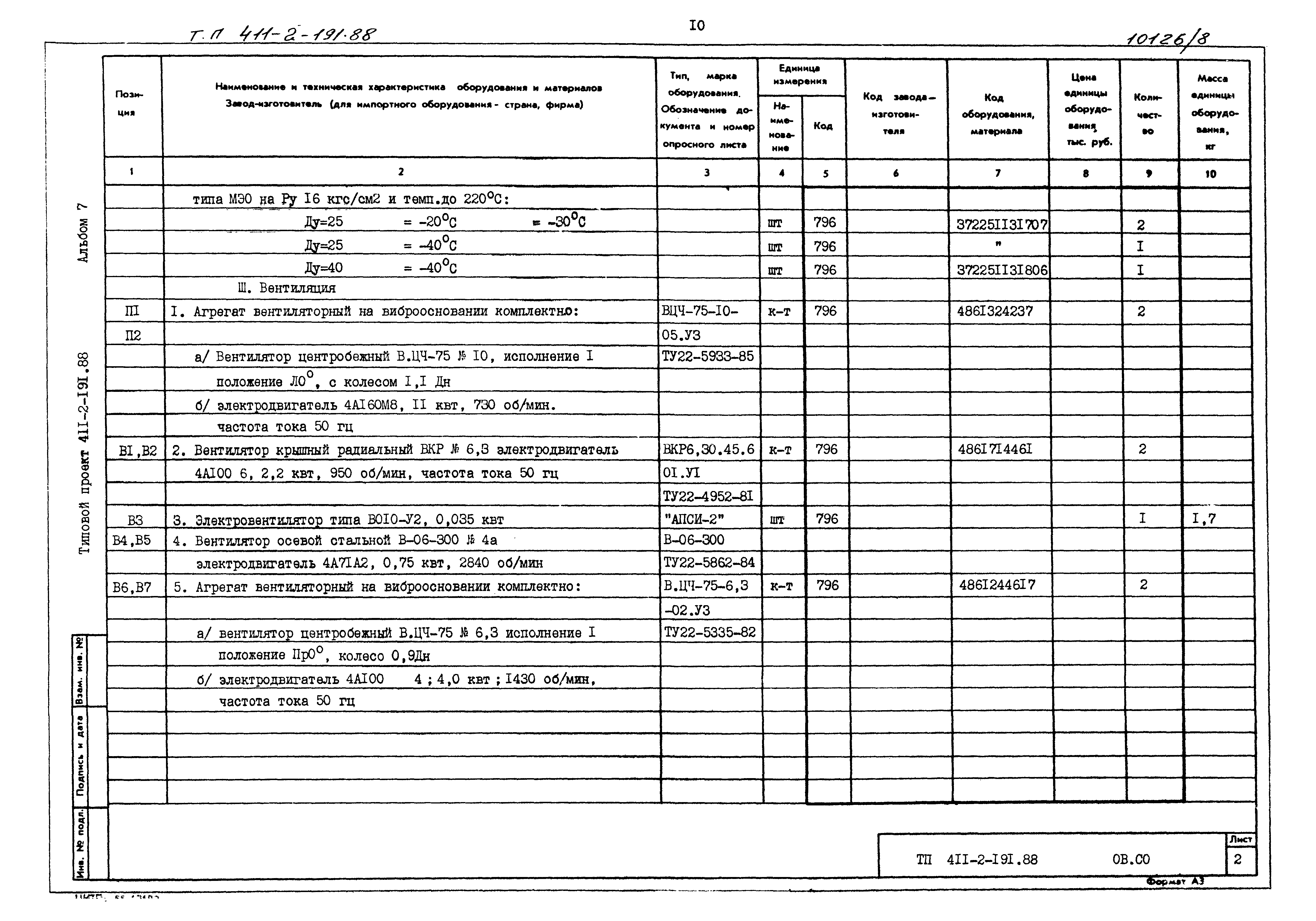 Типовой проект 411-2-191.88