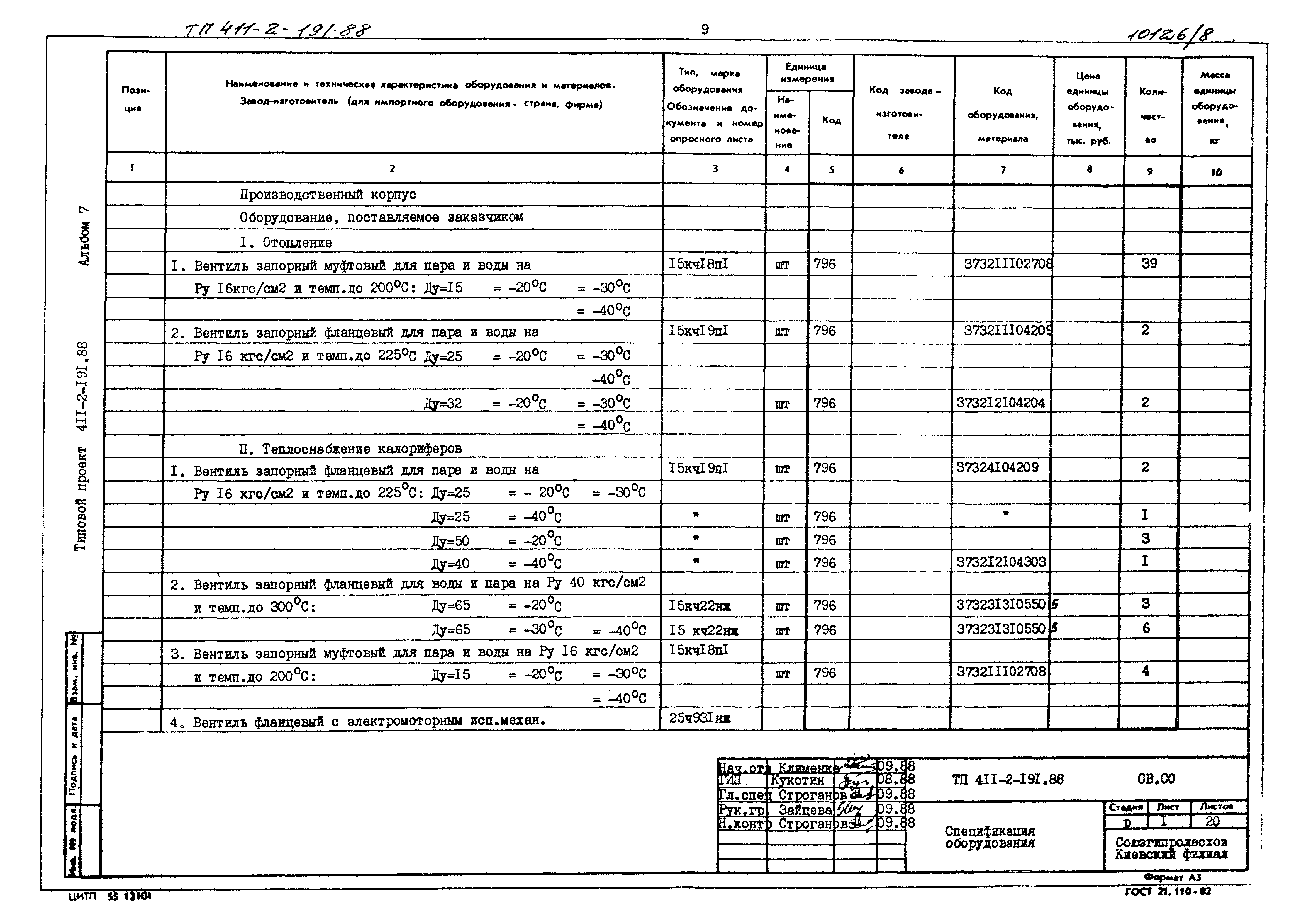Типовой проект 411-2-191.88