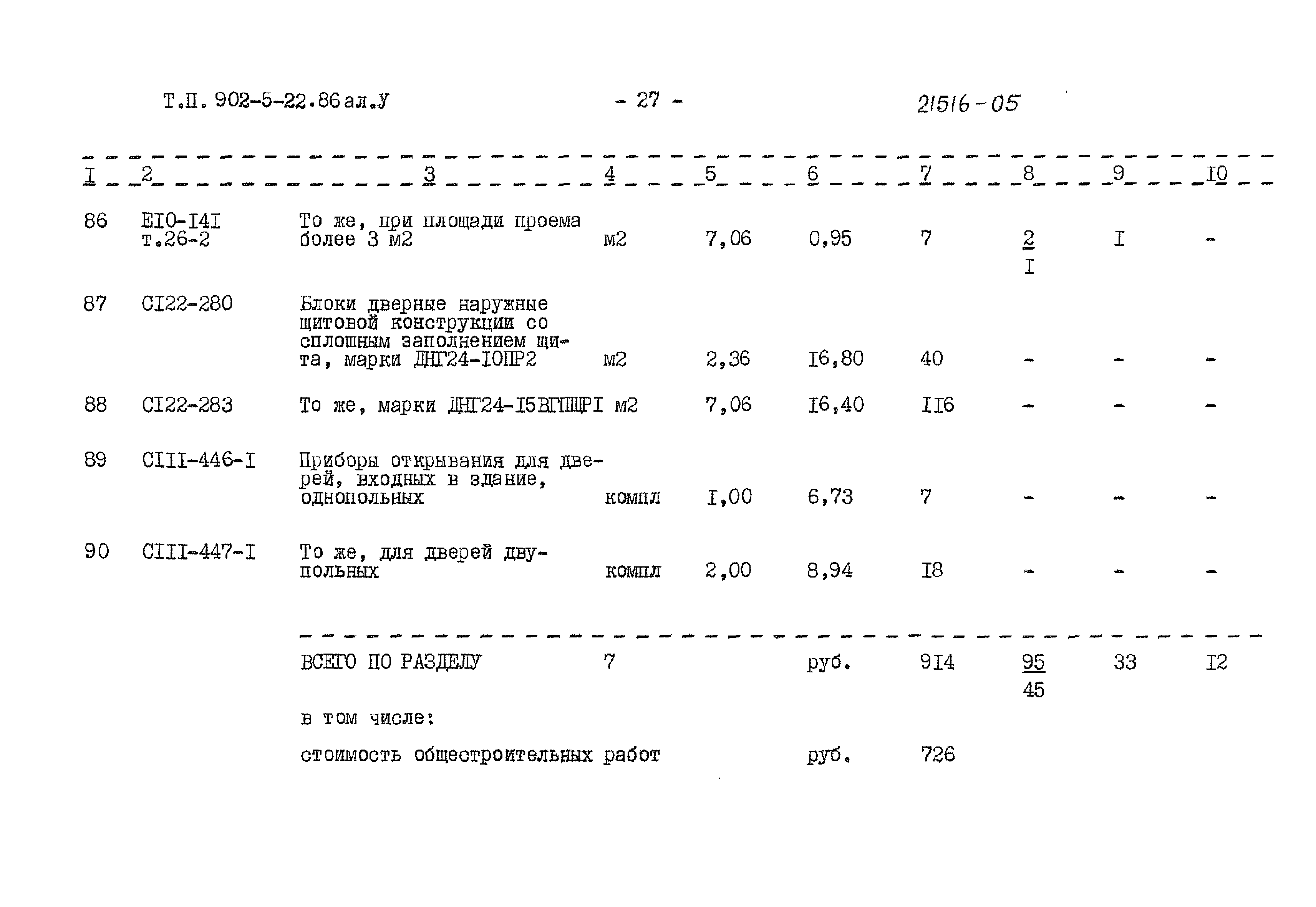 Типовой проект 902-5-22.86