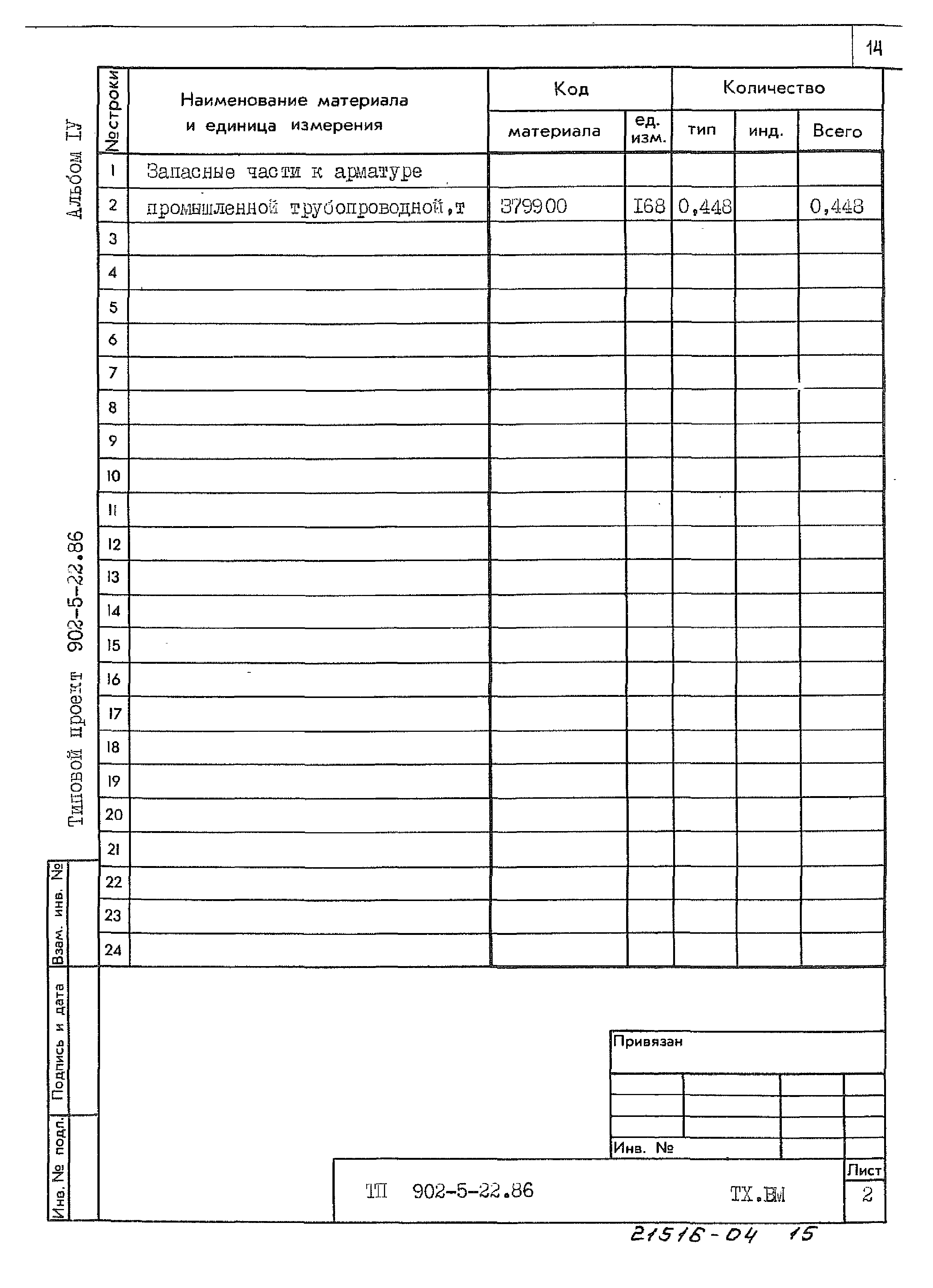 Типовой проект 902-5-22.86