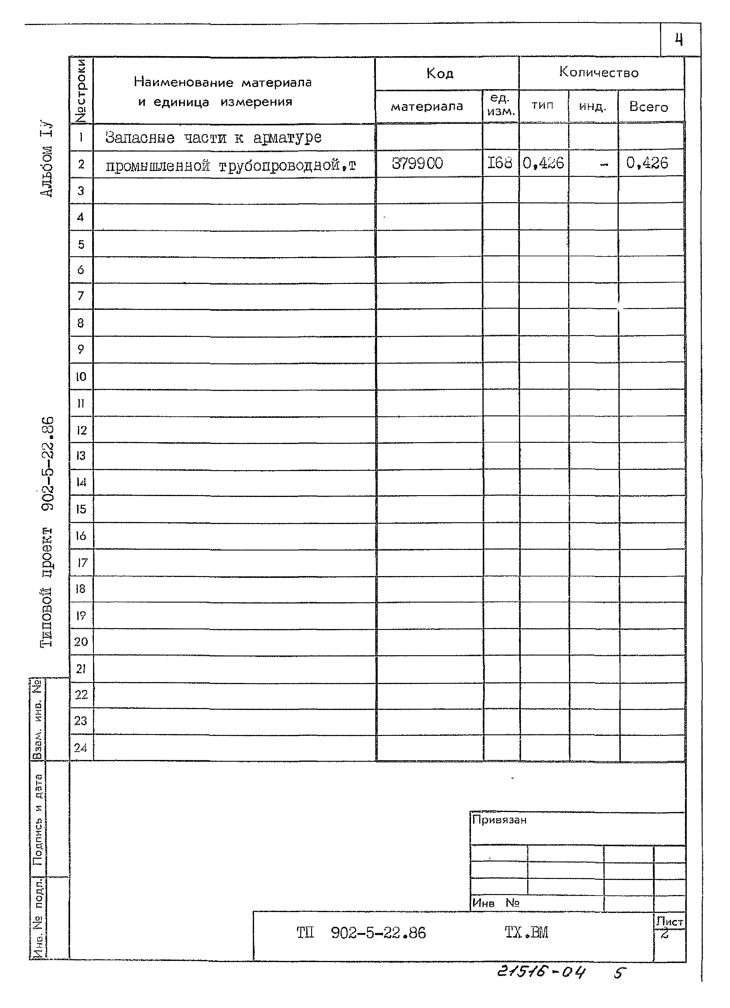 Типовой проект 902-5-22.86