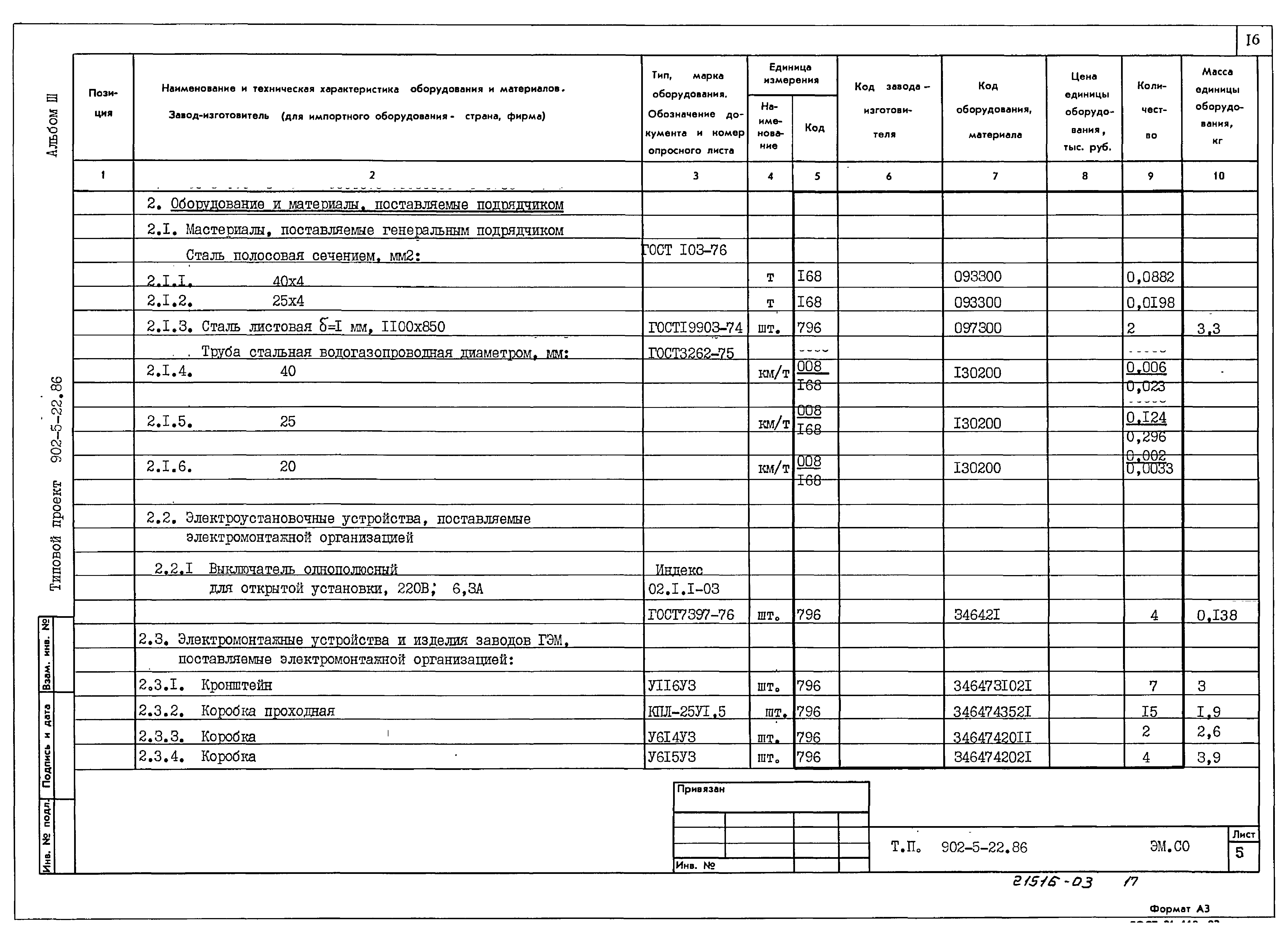 Типовой проект 902-5-22.86