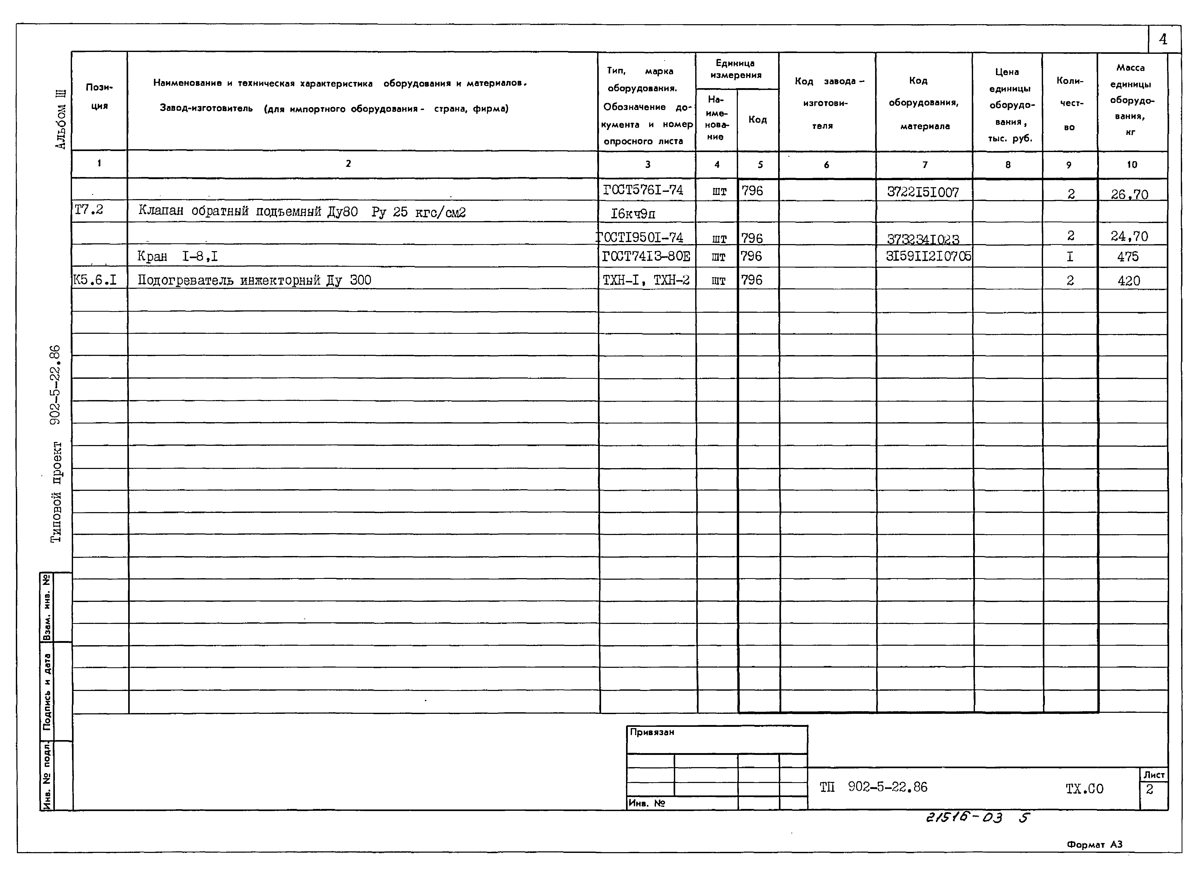 Типовой проект 902-5-22.86