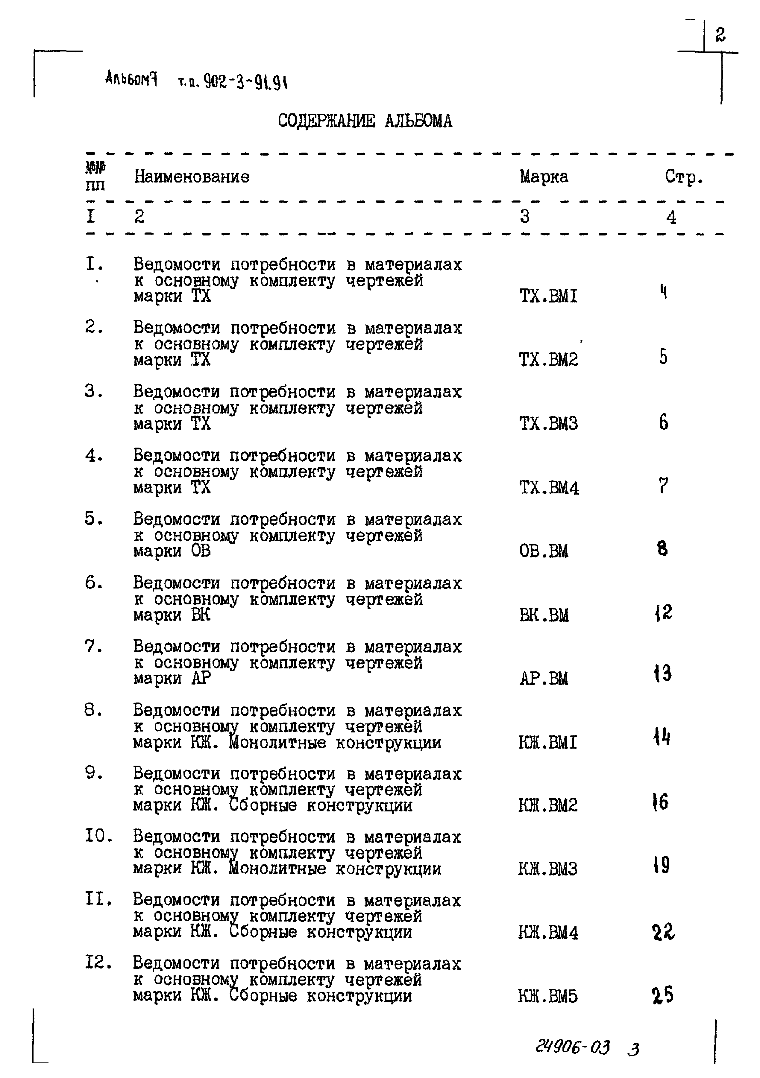Типовой проект 902-3-91.91