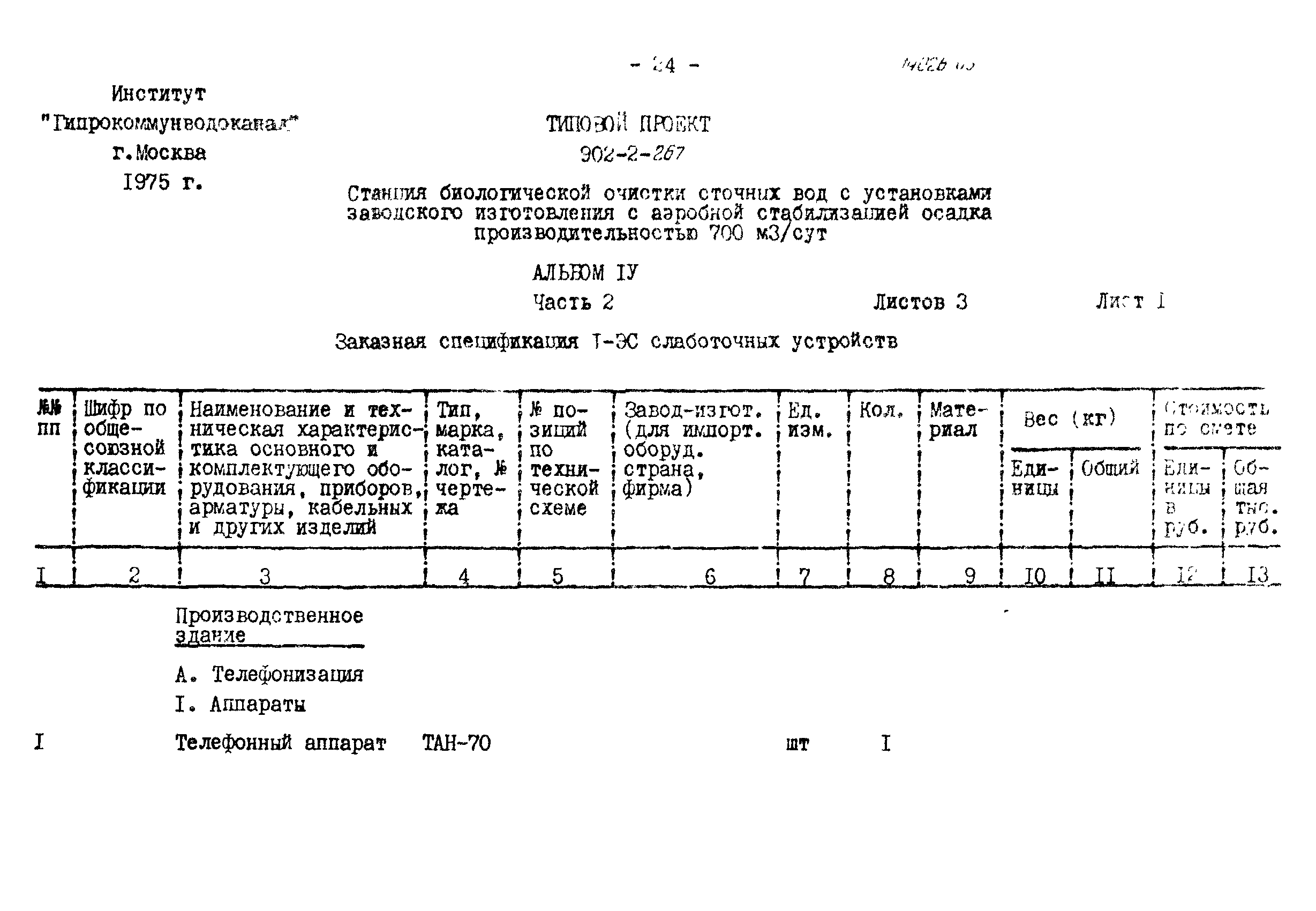 Типовой проект 902-2-266