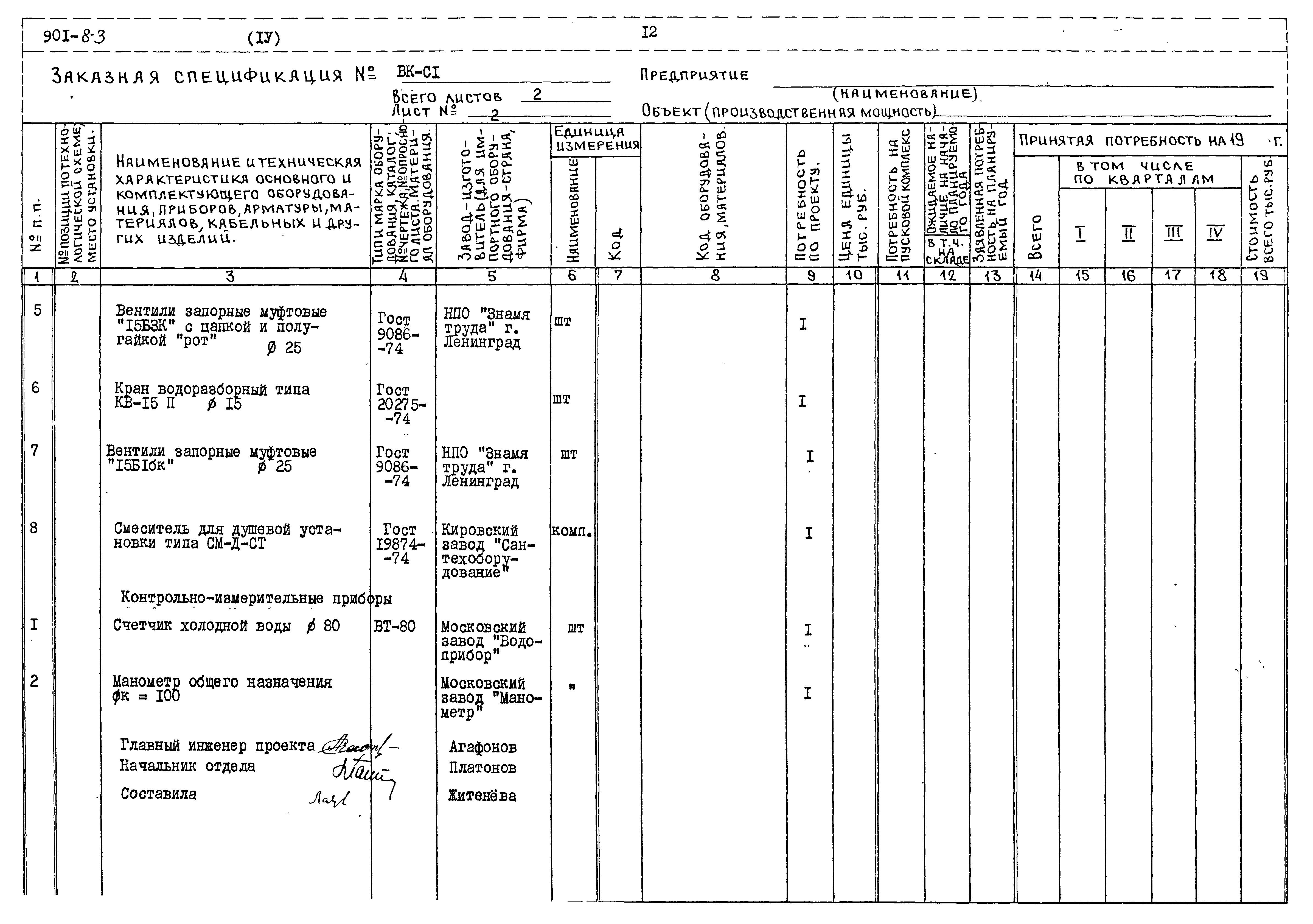 Типовой проект 901-8-3