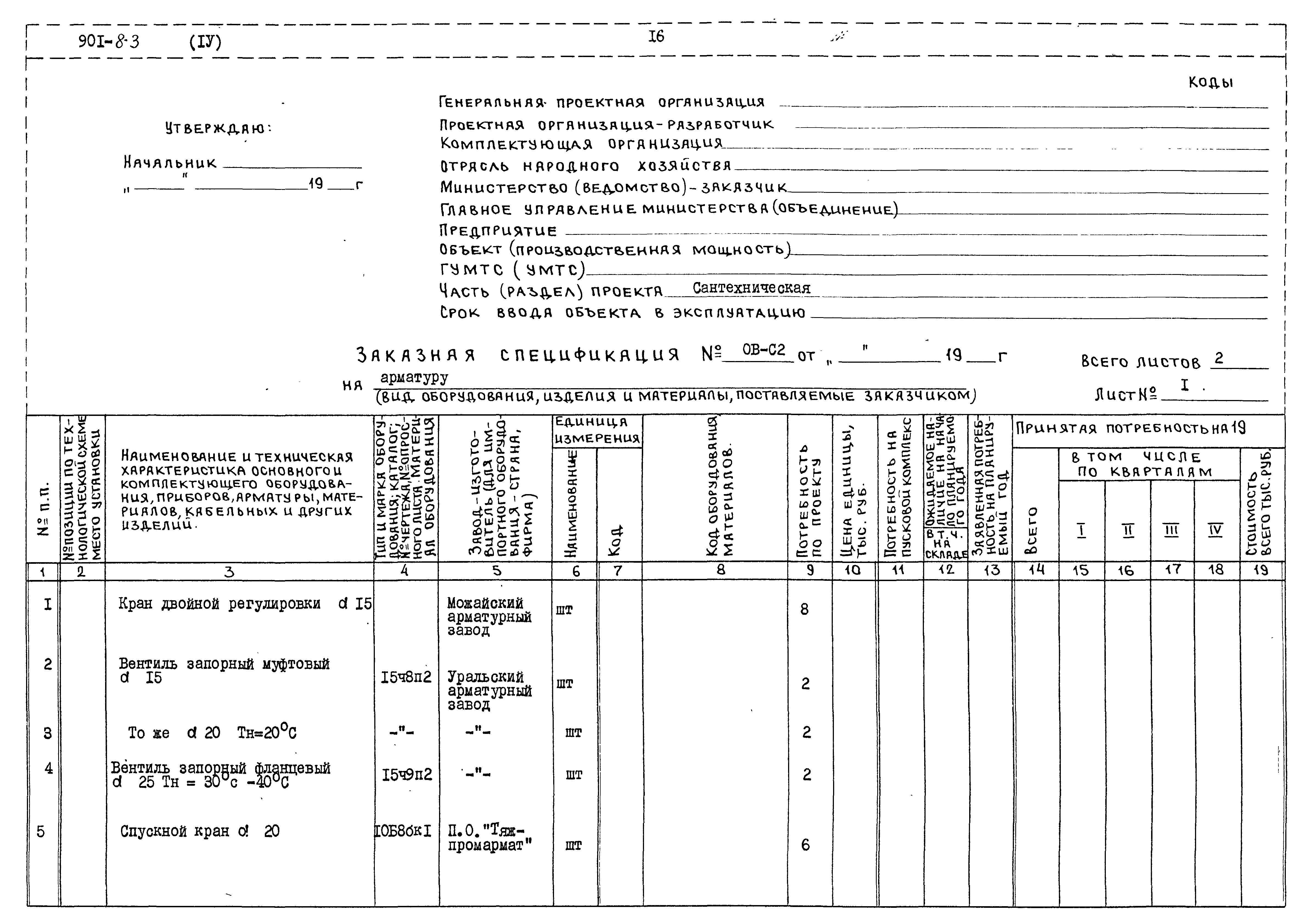 Типовой проект 901-8-3