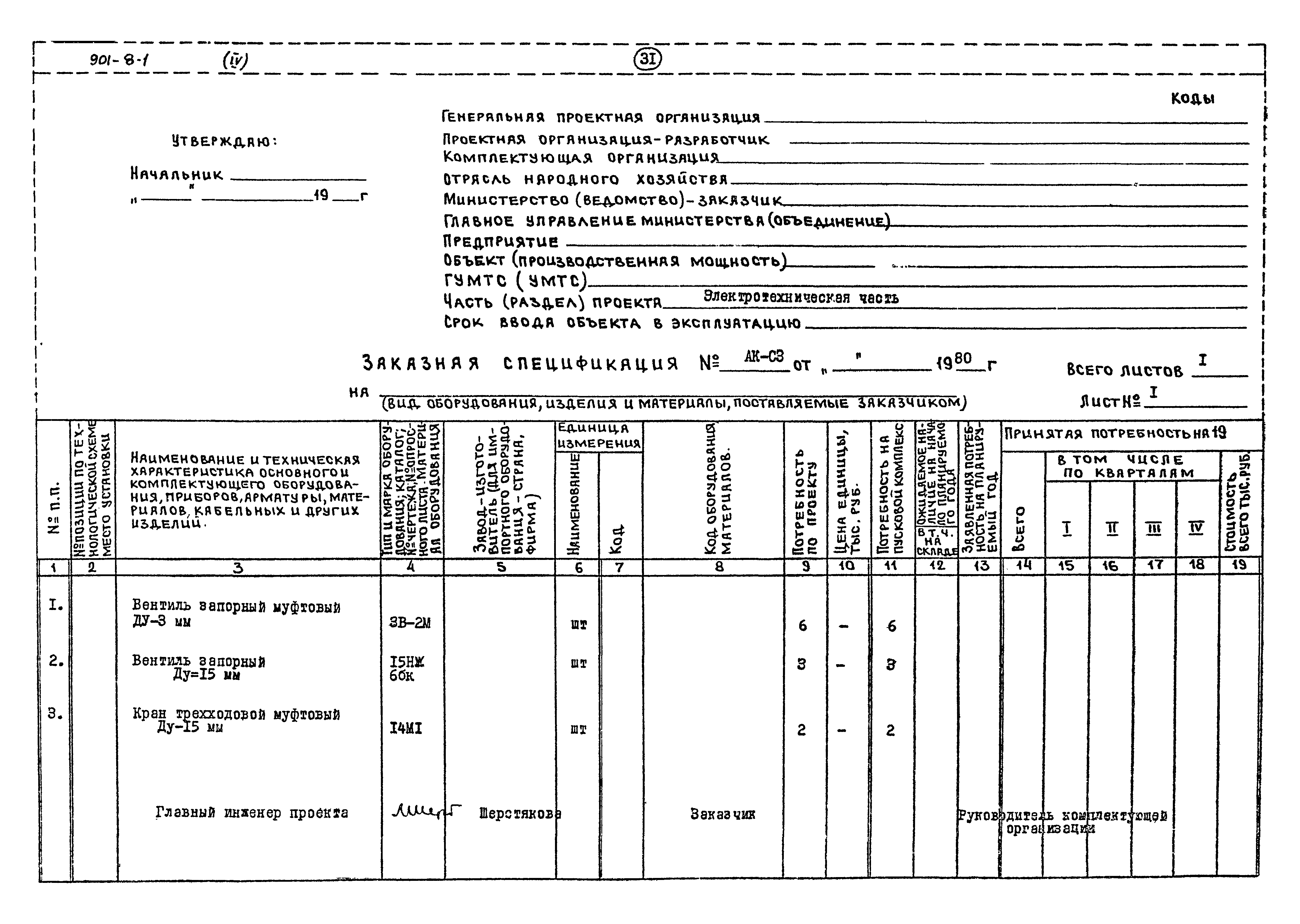 Типовой проект 901-8-1