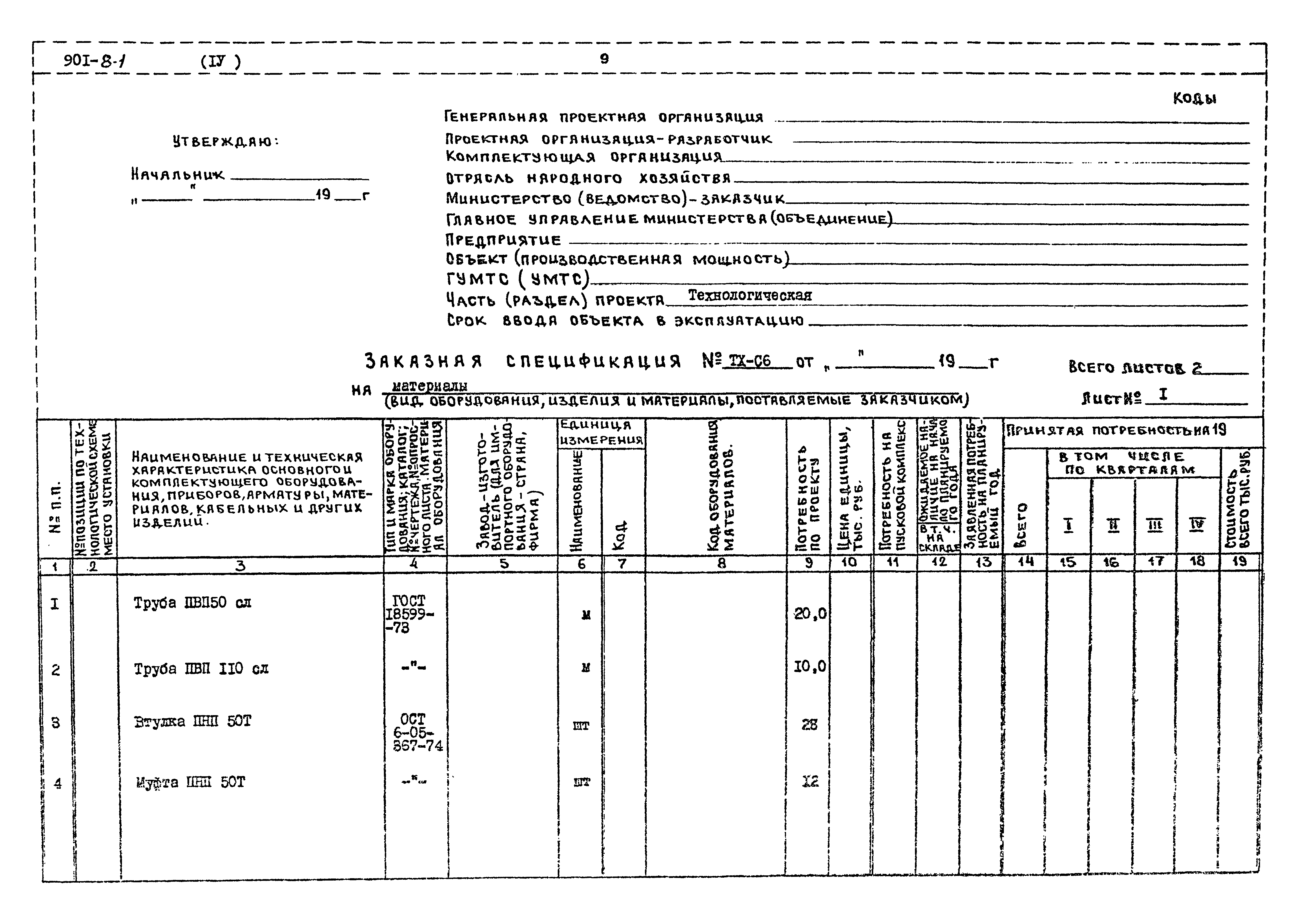 Типовой проект 901-8-1