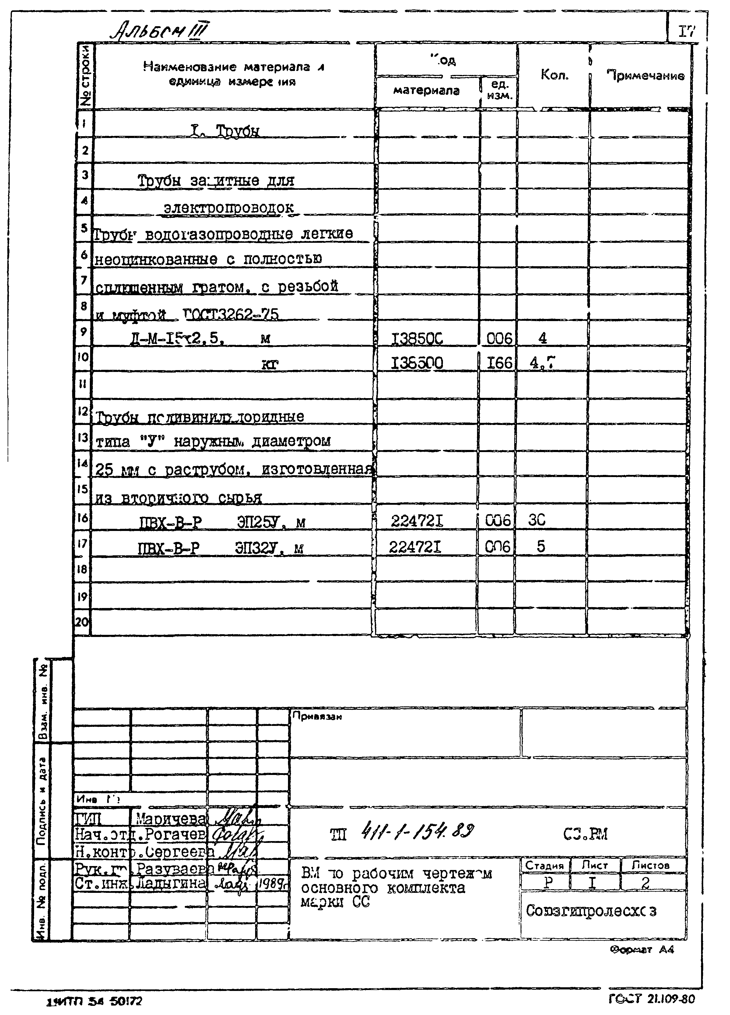 Типовой проект 411-1-154.89