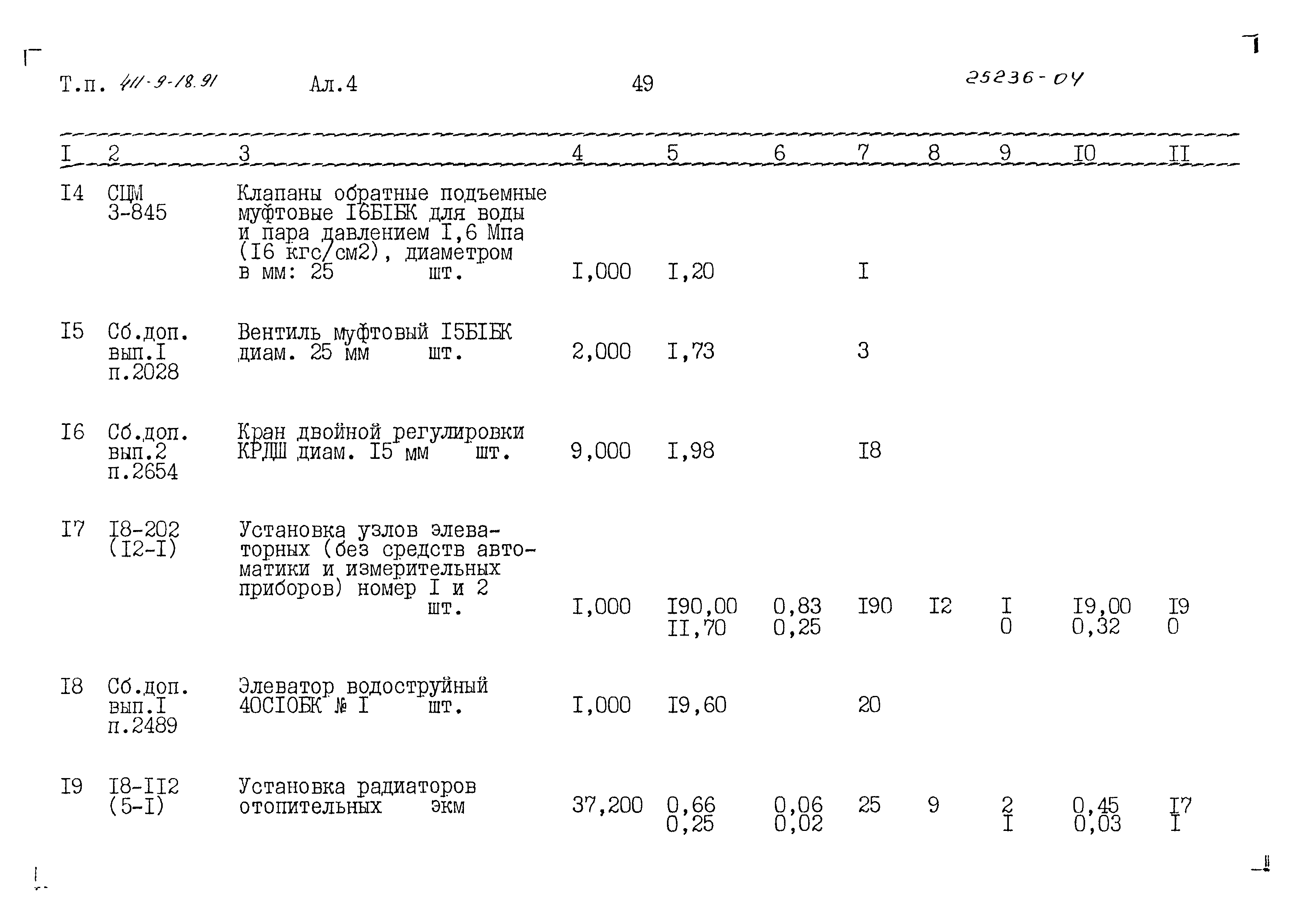 Типовой проект 411-9-18.91