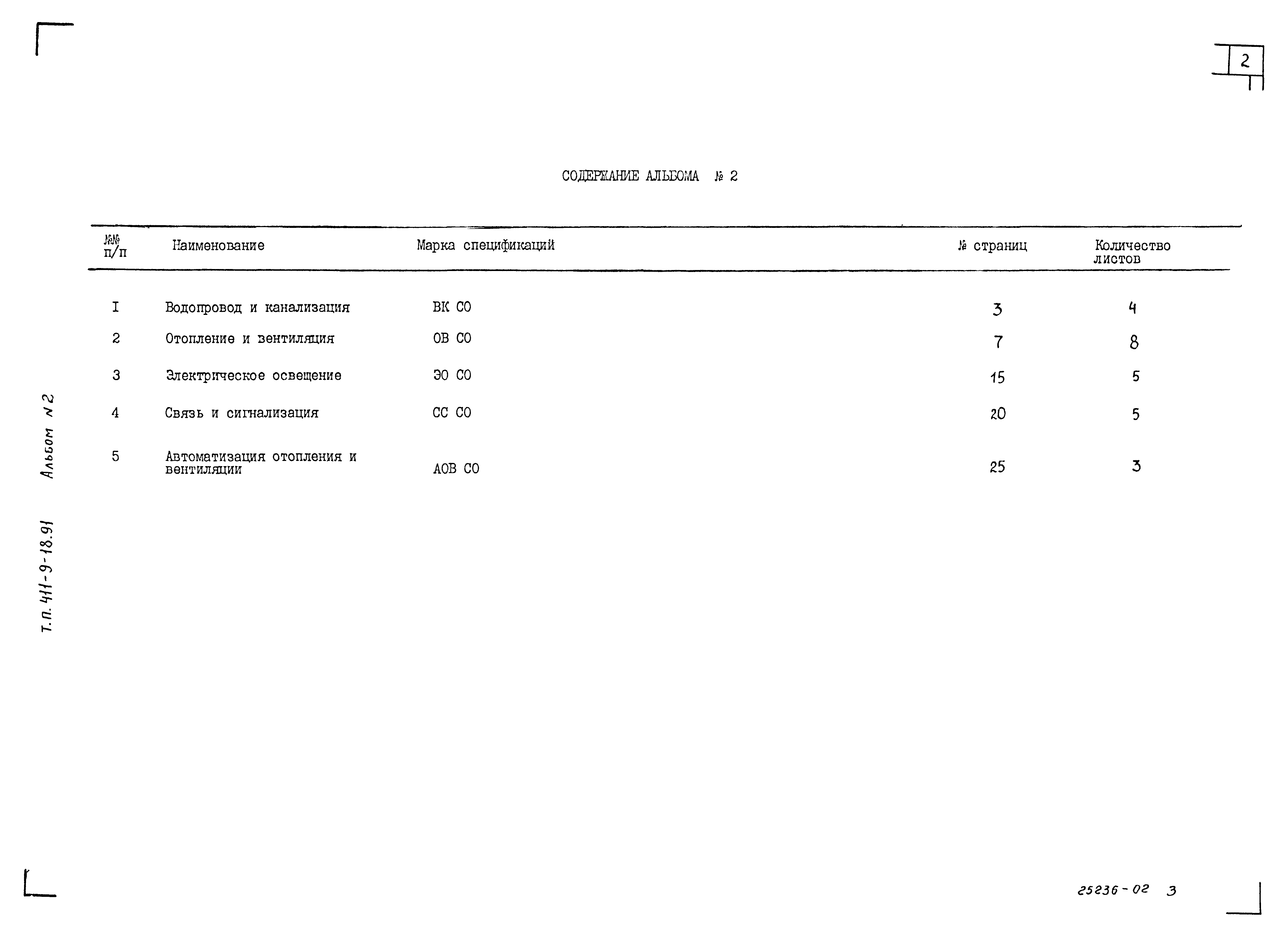 Типовой проект 411-9-18.91