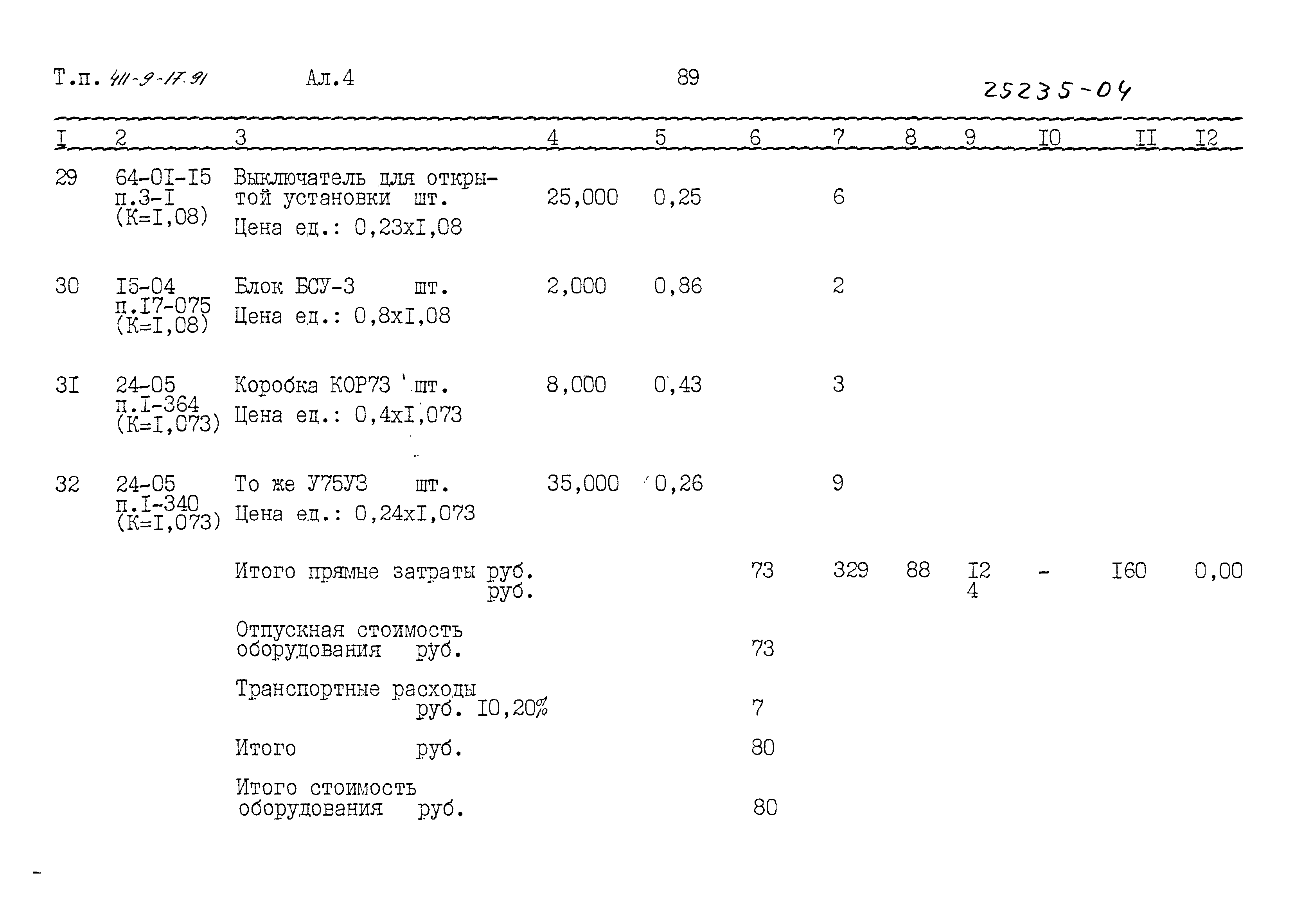 Типовой проект 411-9-17.91