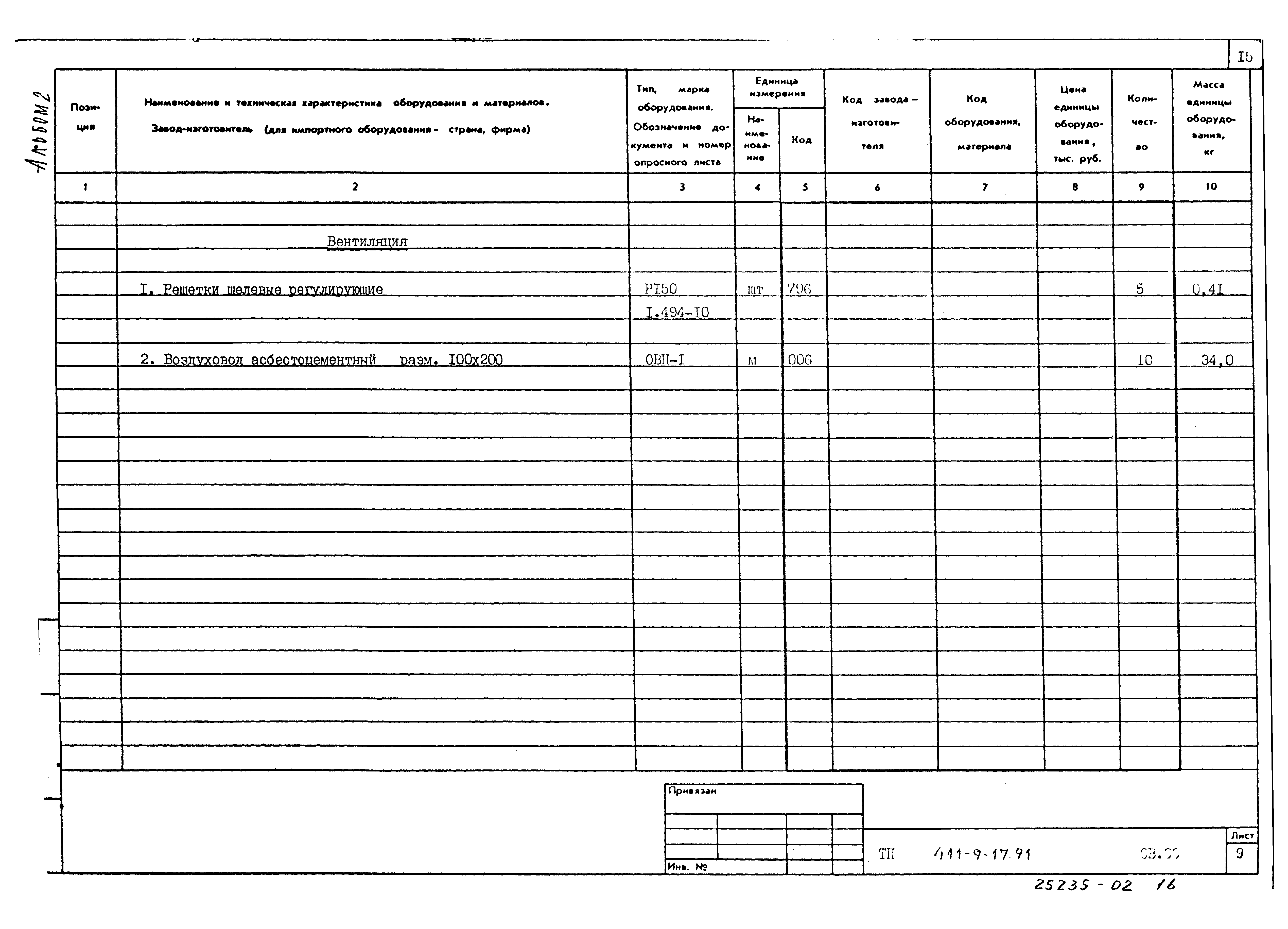 Типовой проект 411-9-17.91