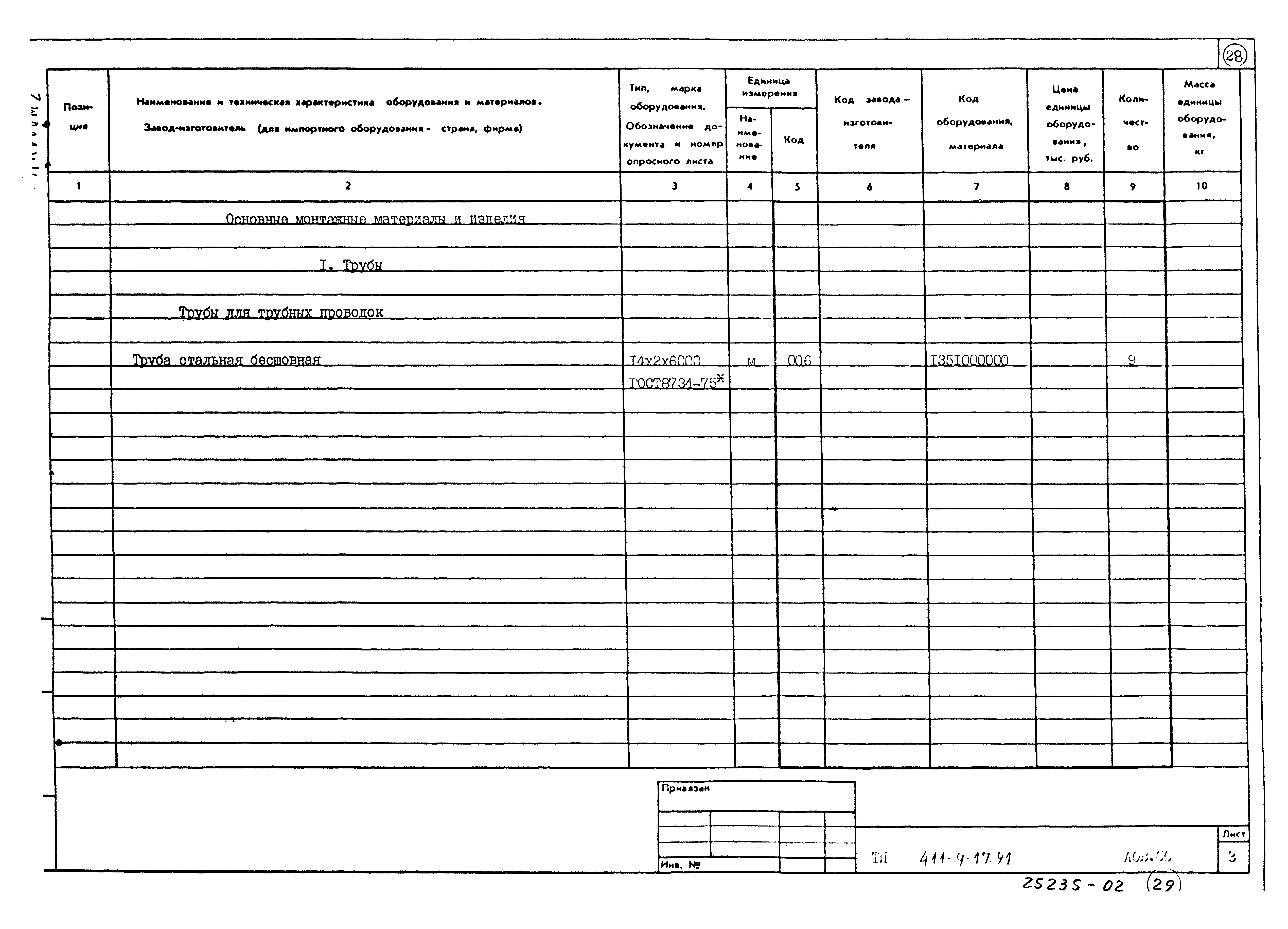 Типовой проект 411-9-17.91