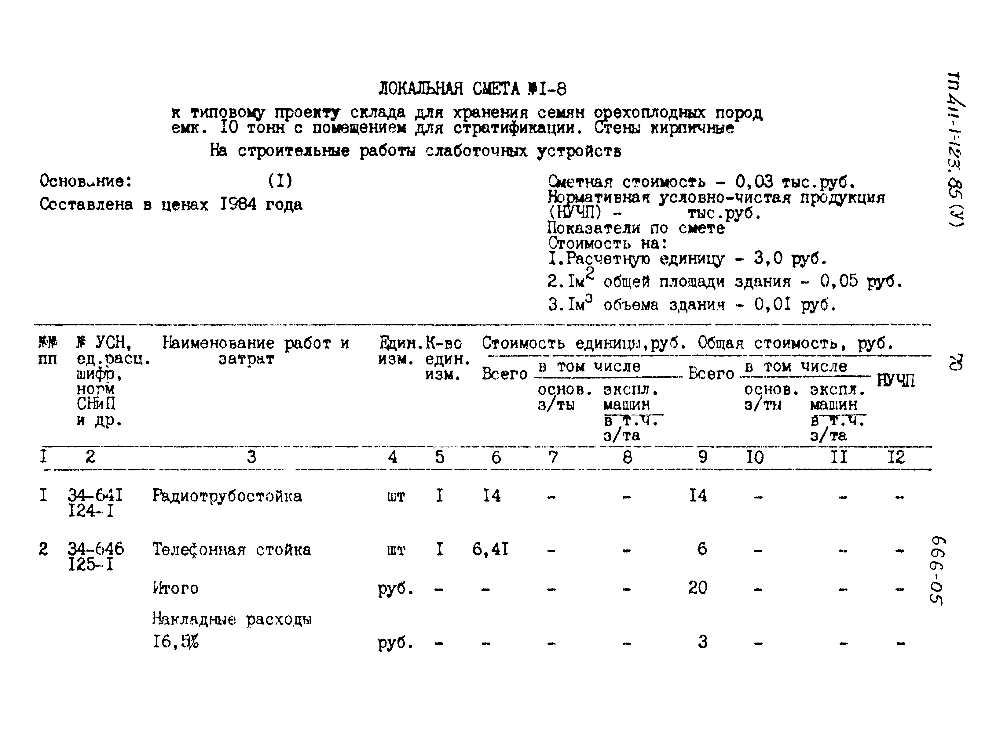 Типовой проект 411-1-123.85