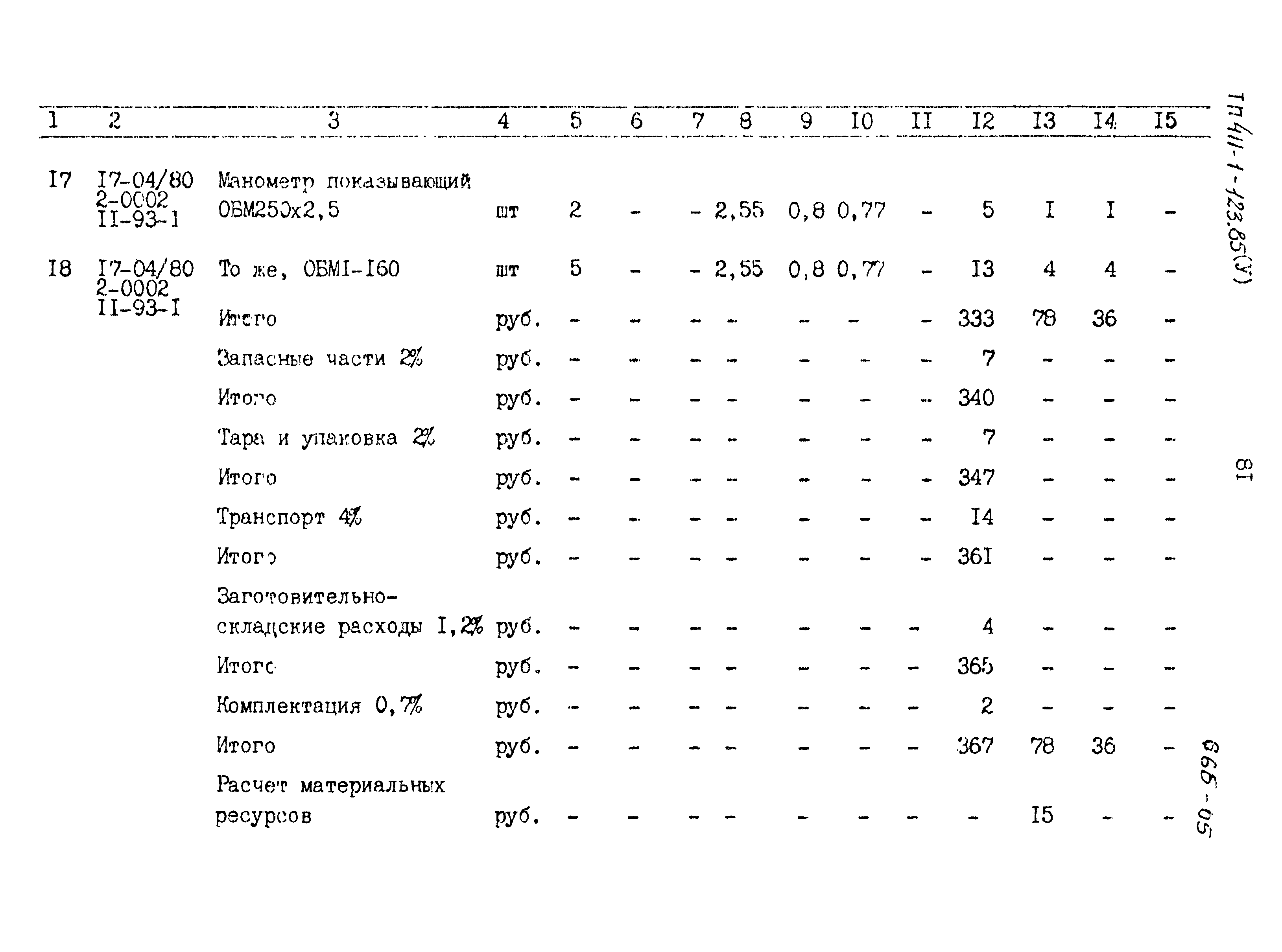 Типовой проект 411-1-123.85