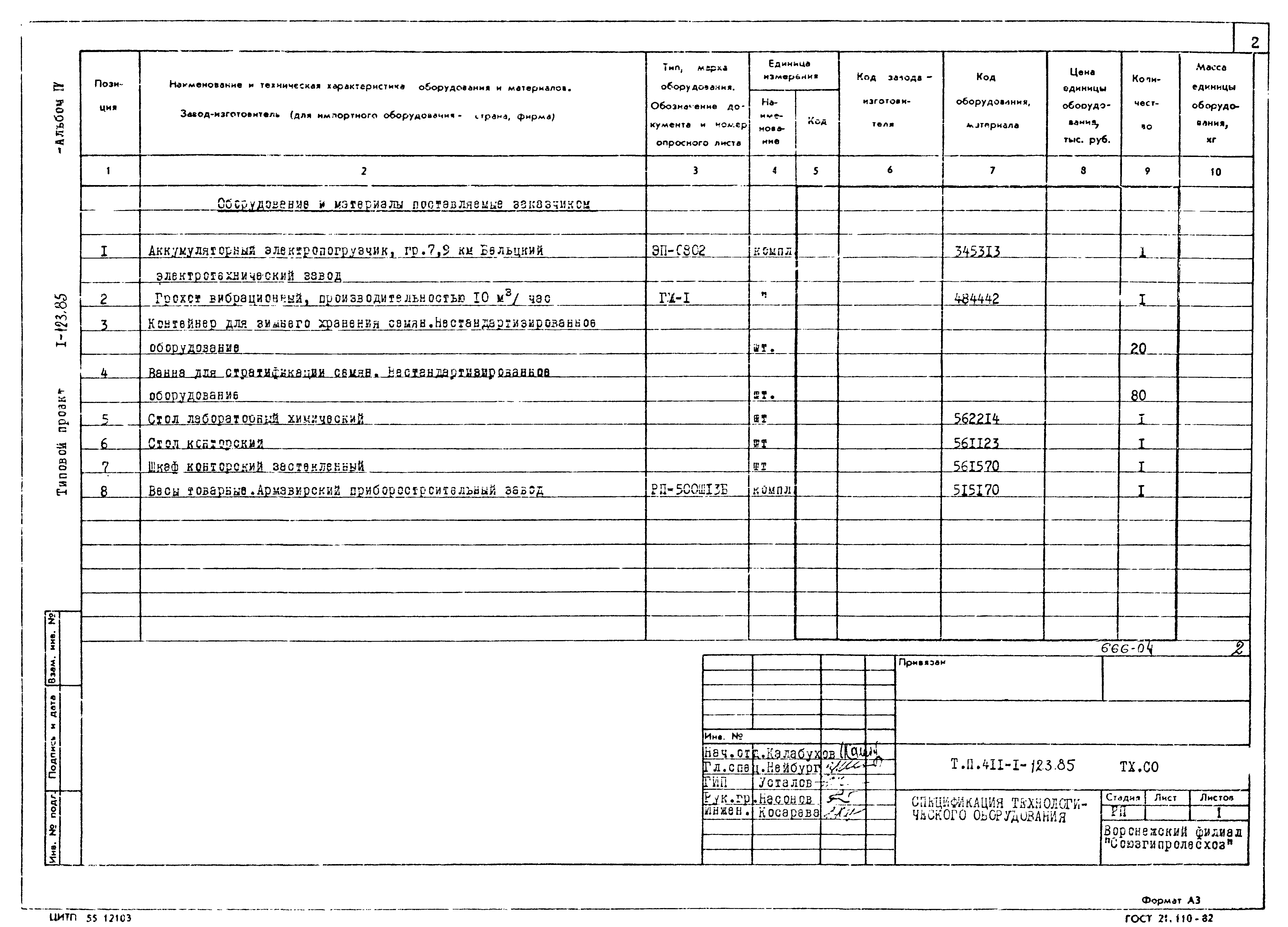 Типовой проект 411-1-123.85
