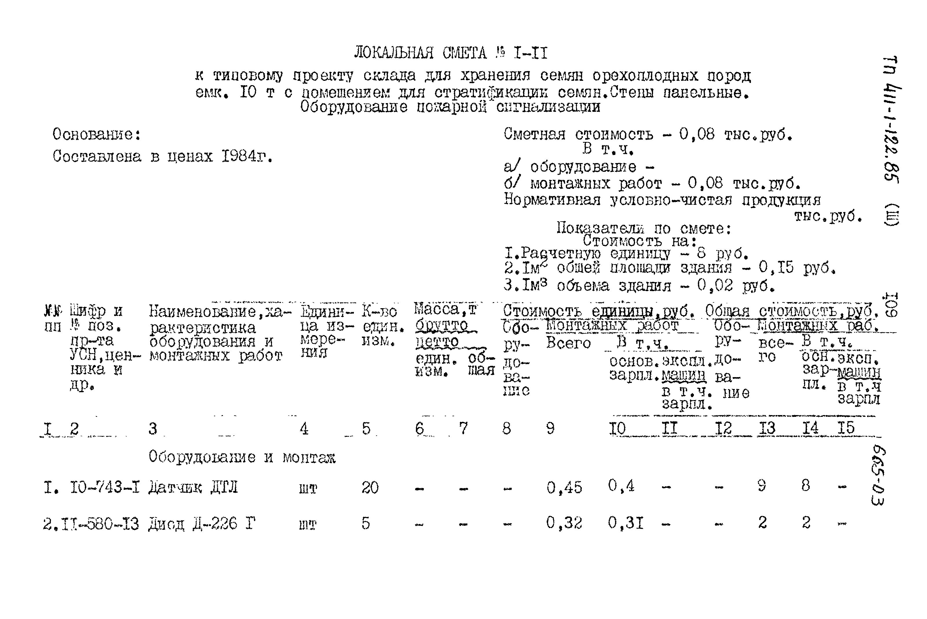 Типовой проект 411-1-122.85