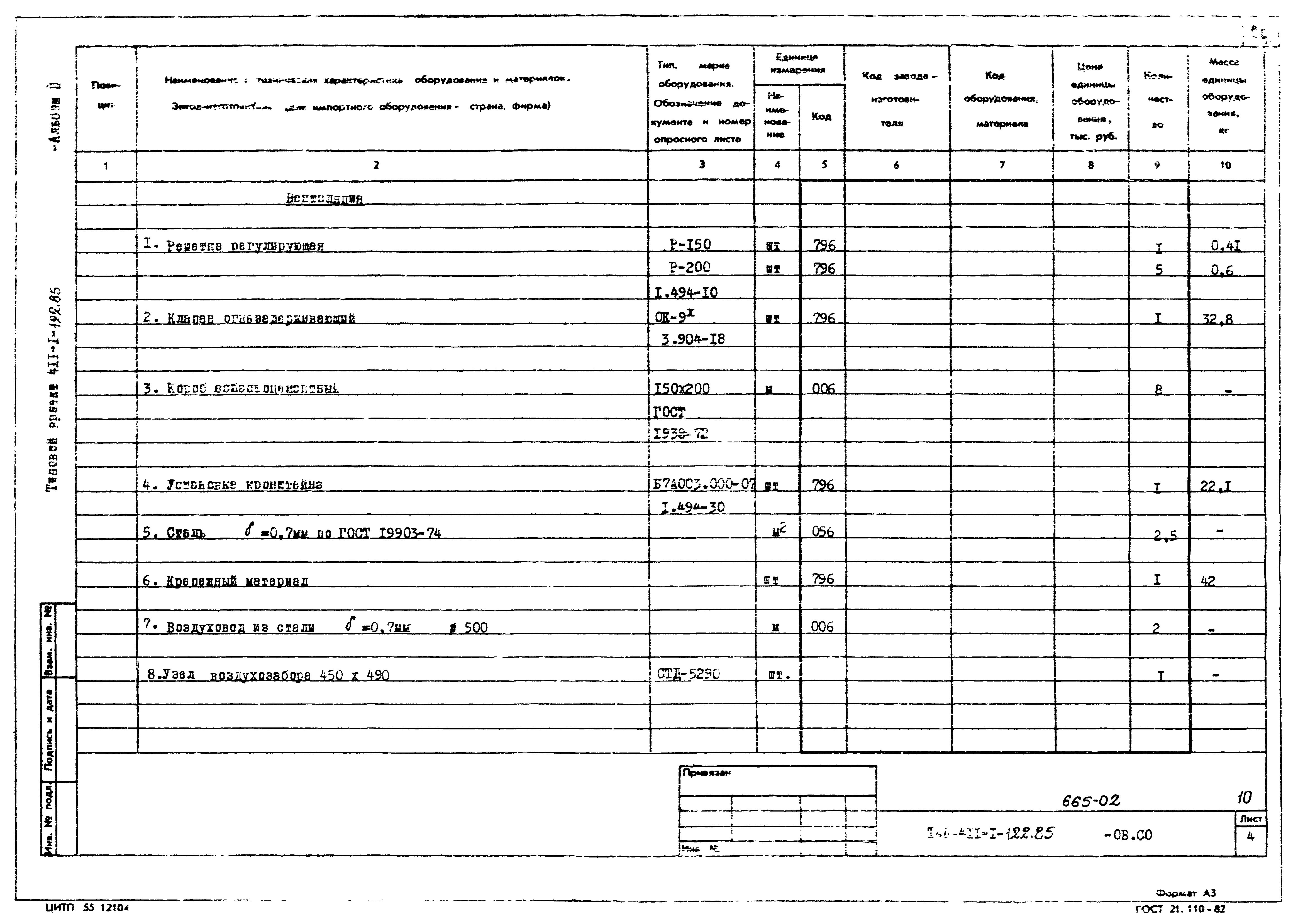 Типовой проект 411-1-122.85