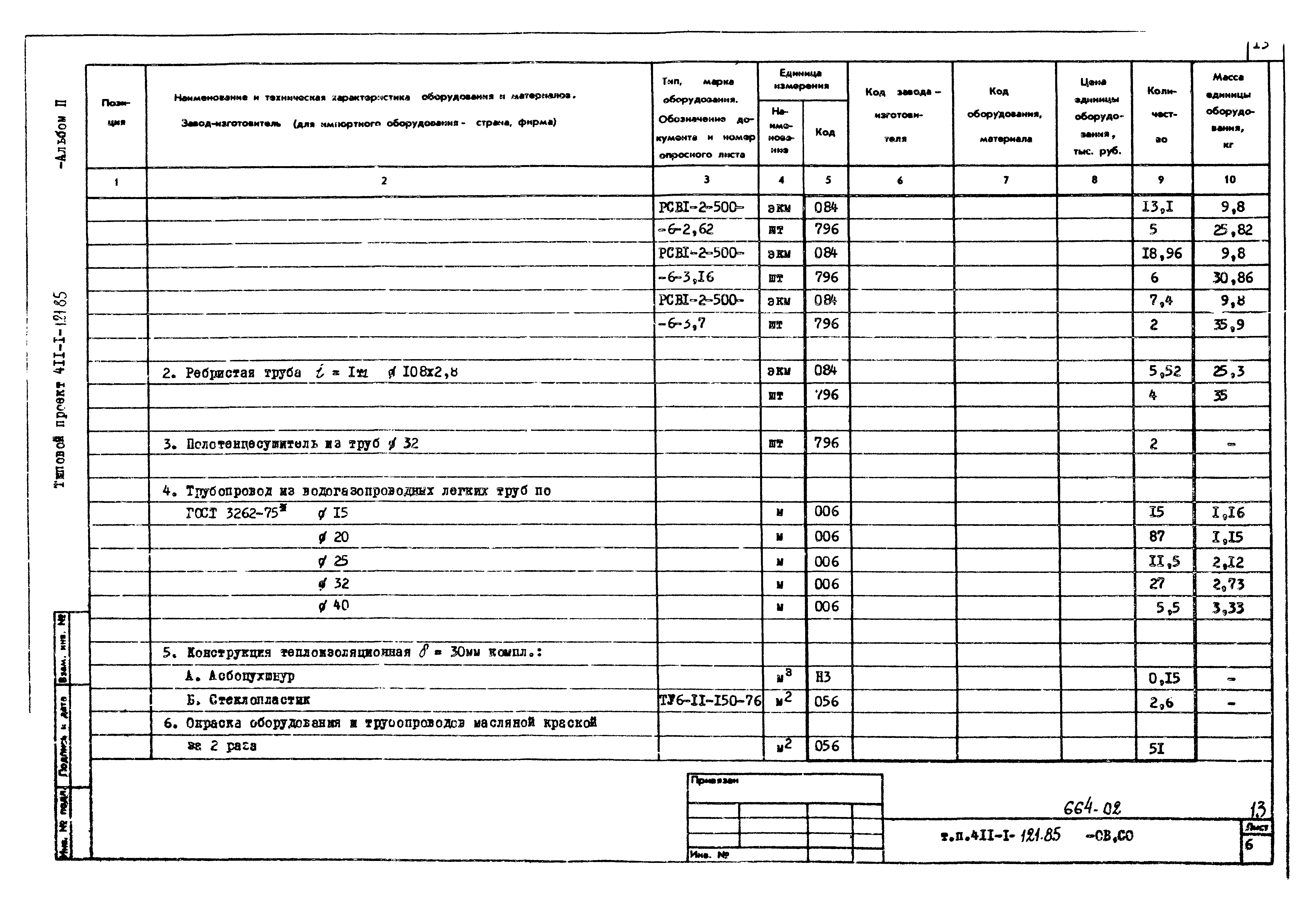 Типовой проект 411-1-121.85