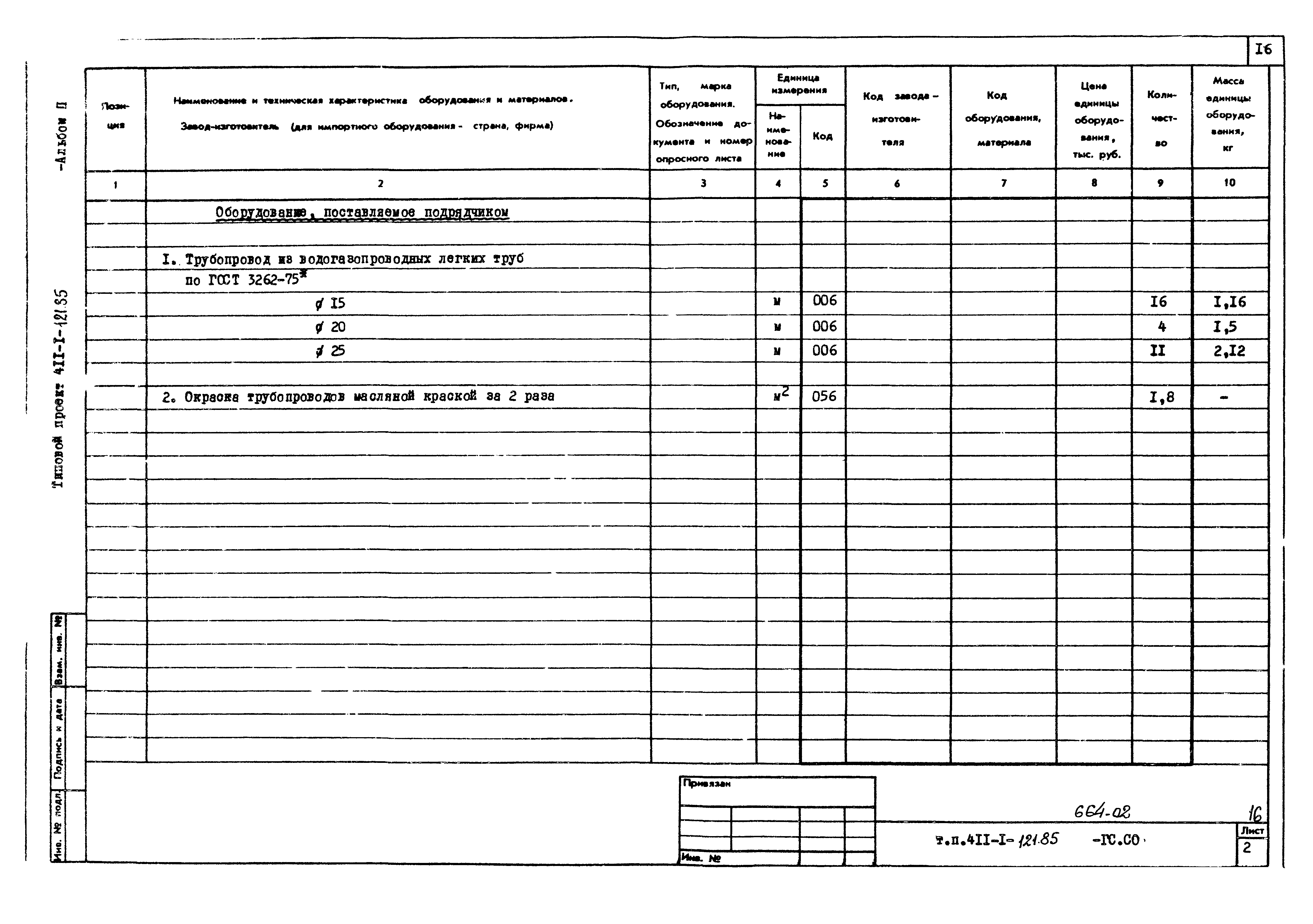 Типовой проект 411-1-121.85
