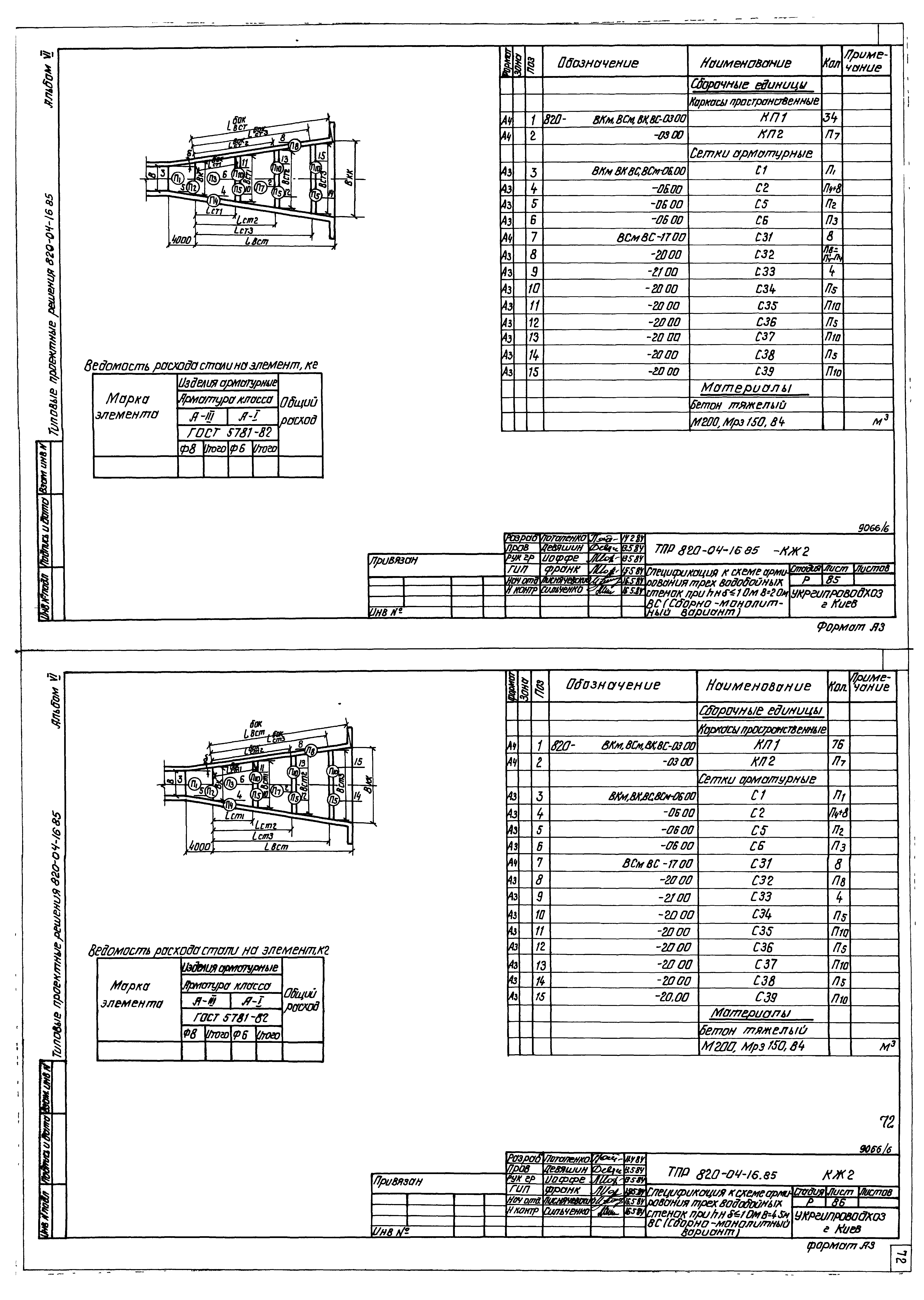 Типовые проектные решения 820-04-16.85