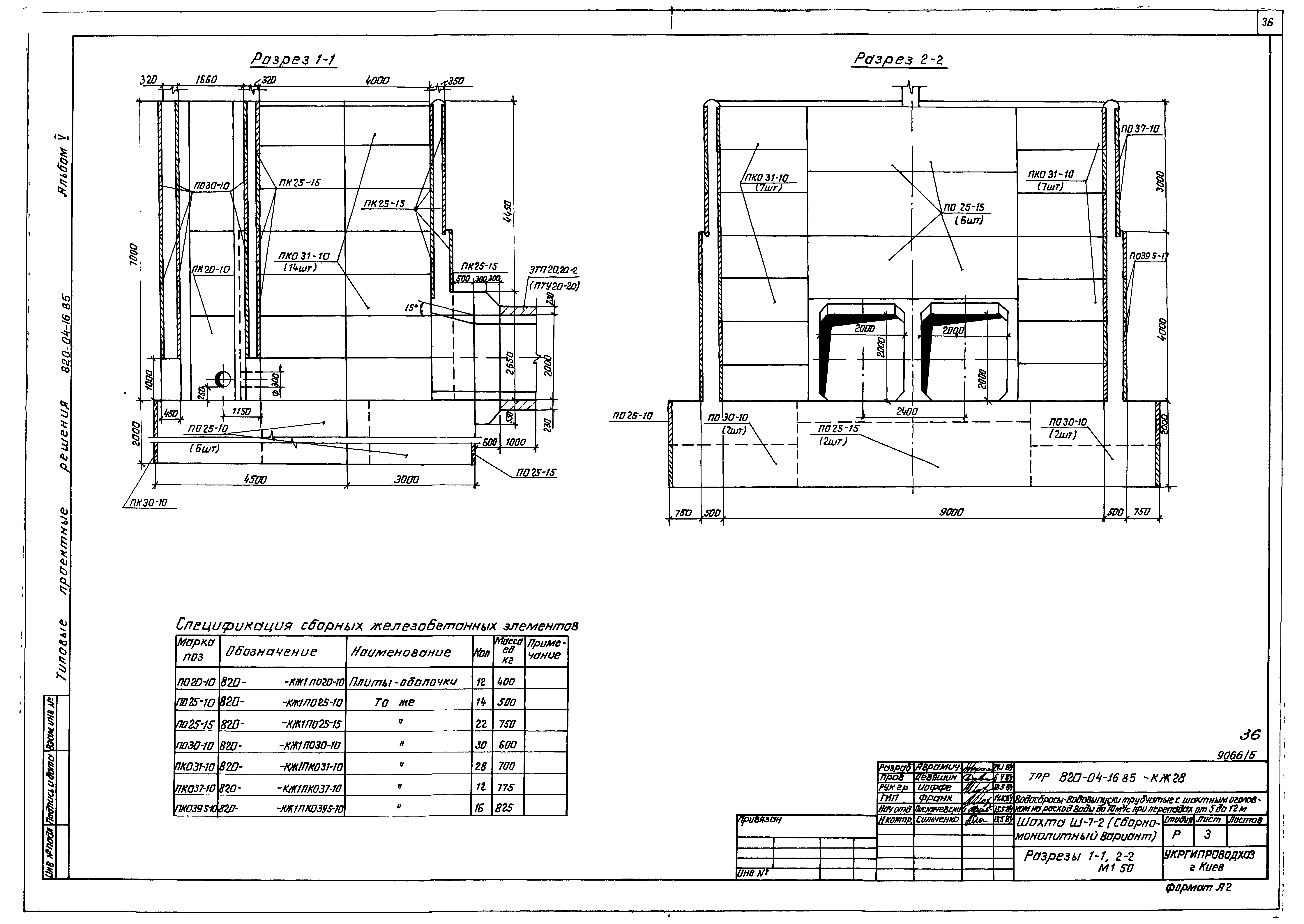 Типовые проектные решения 820-04-16.85