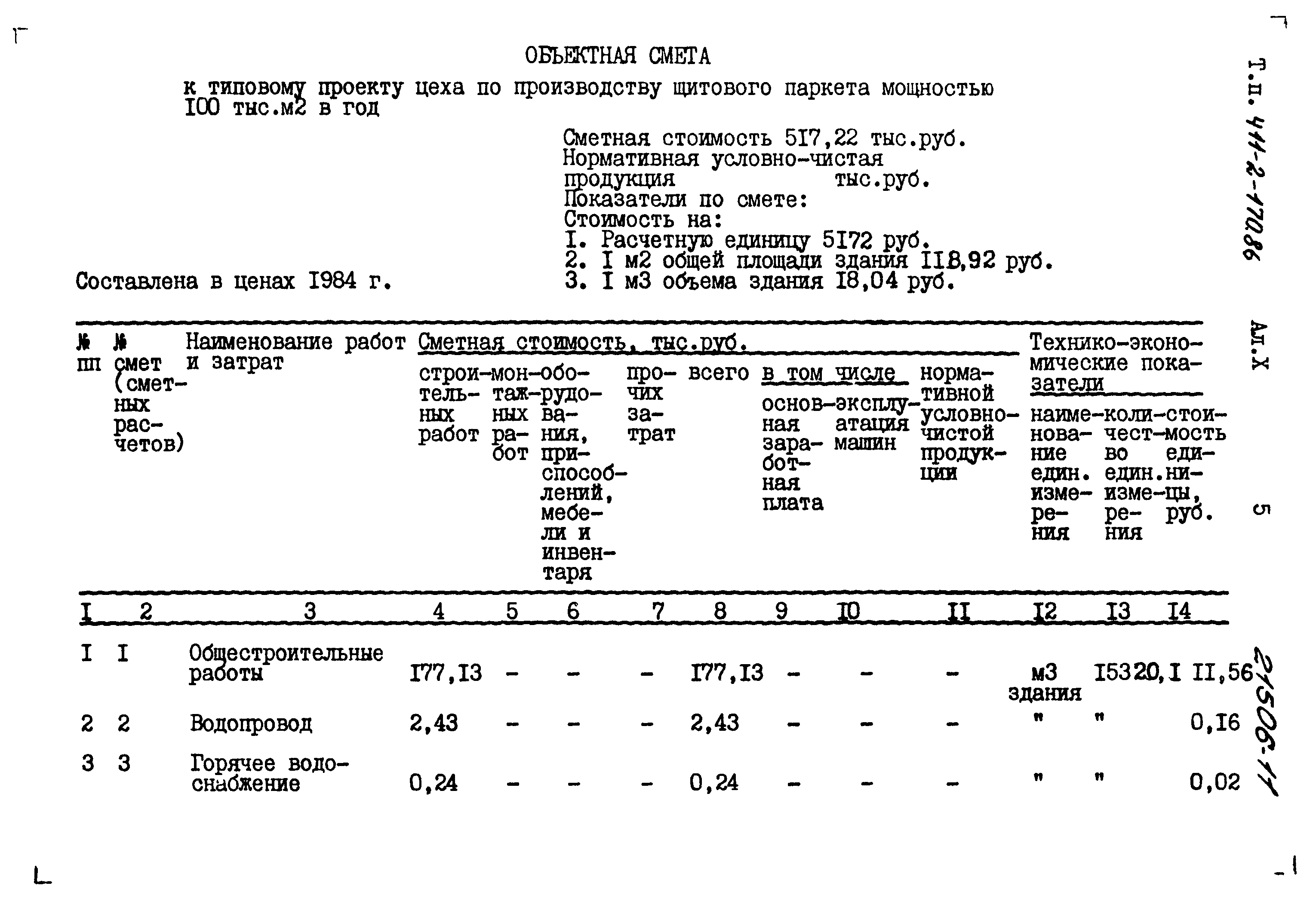 Типовой проект 411-2-170.86