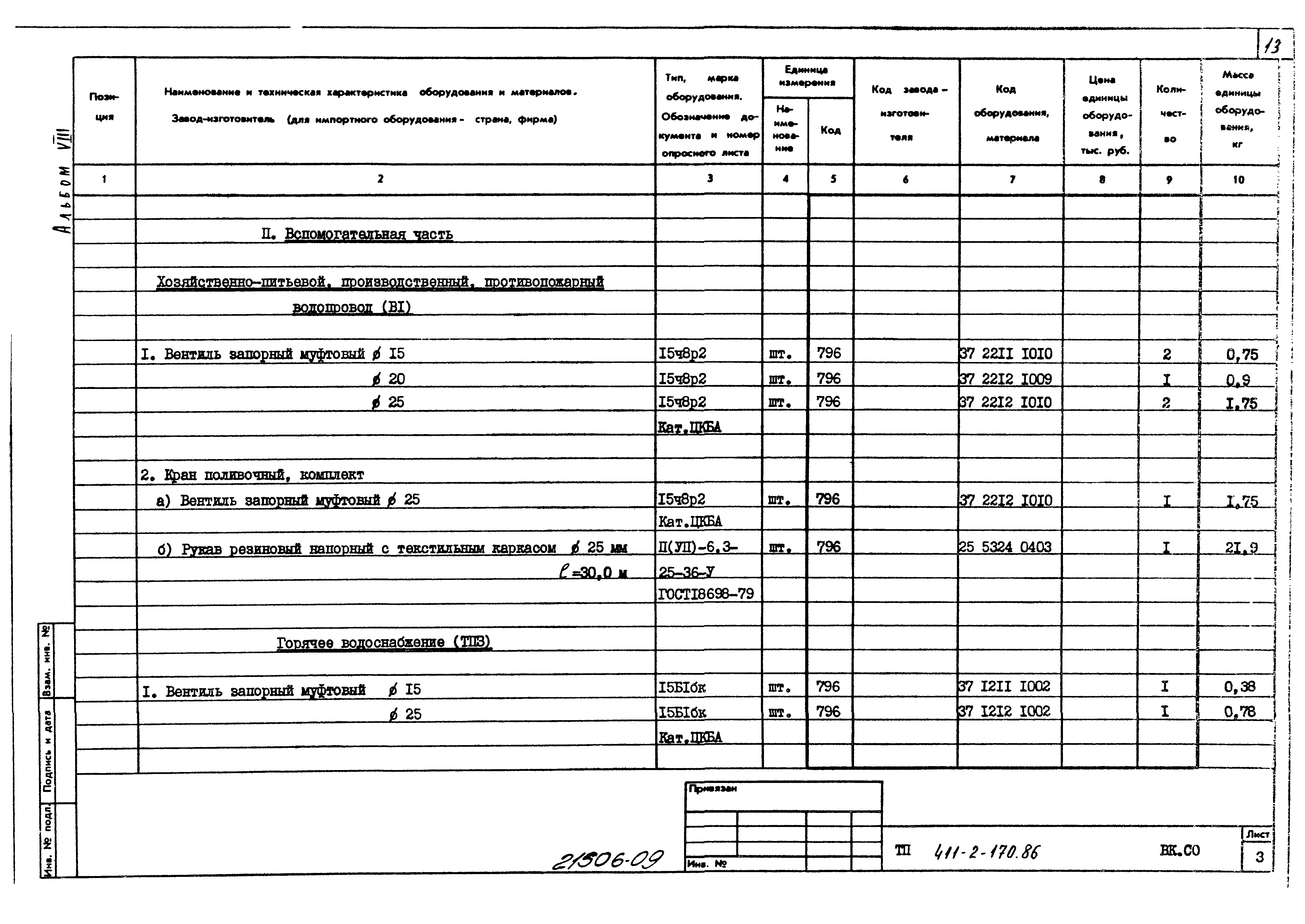 Типовой проект 411-2-170.86