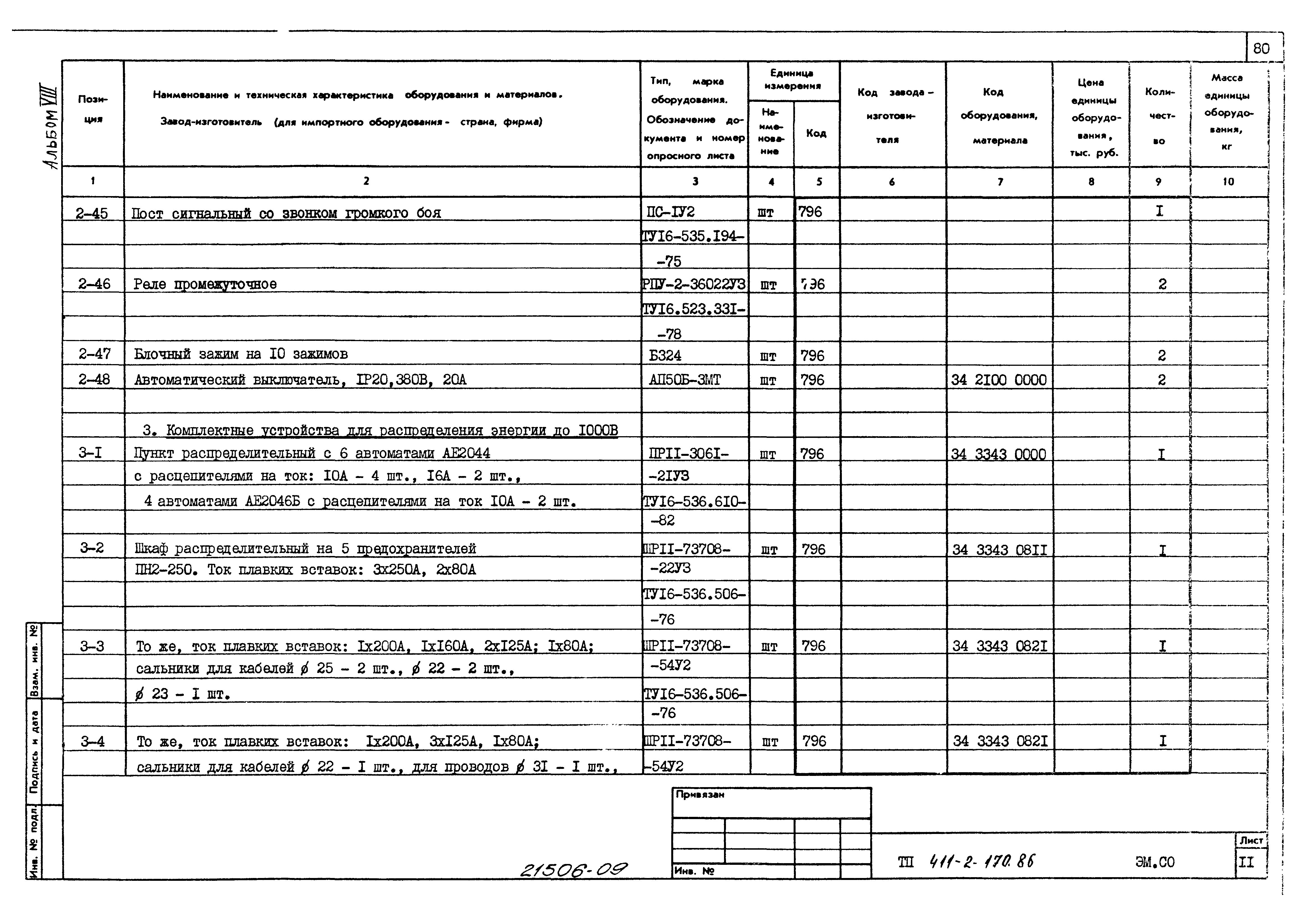 Типовой проект 411-2-170.86