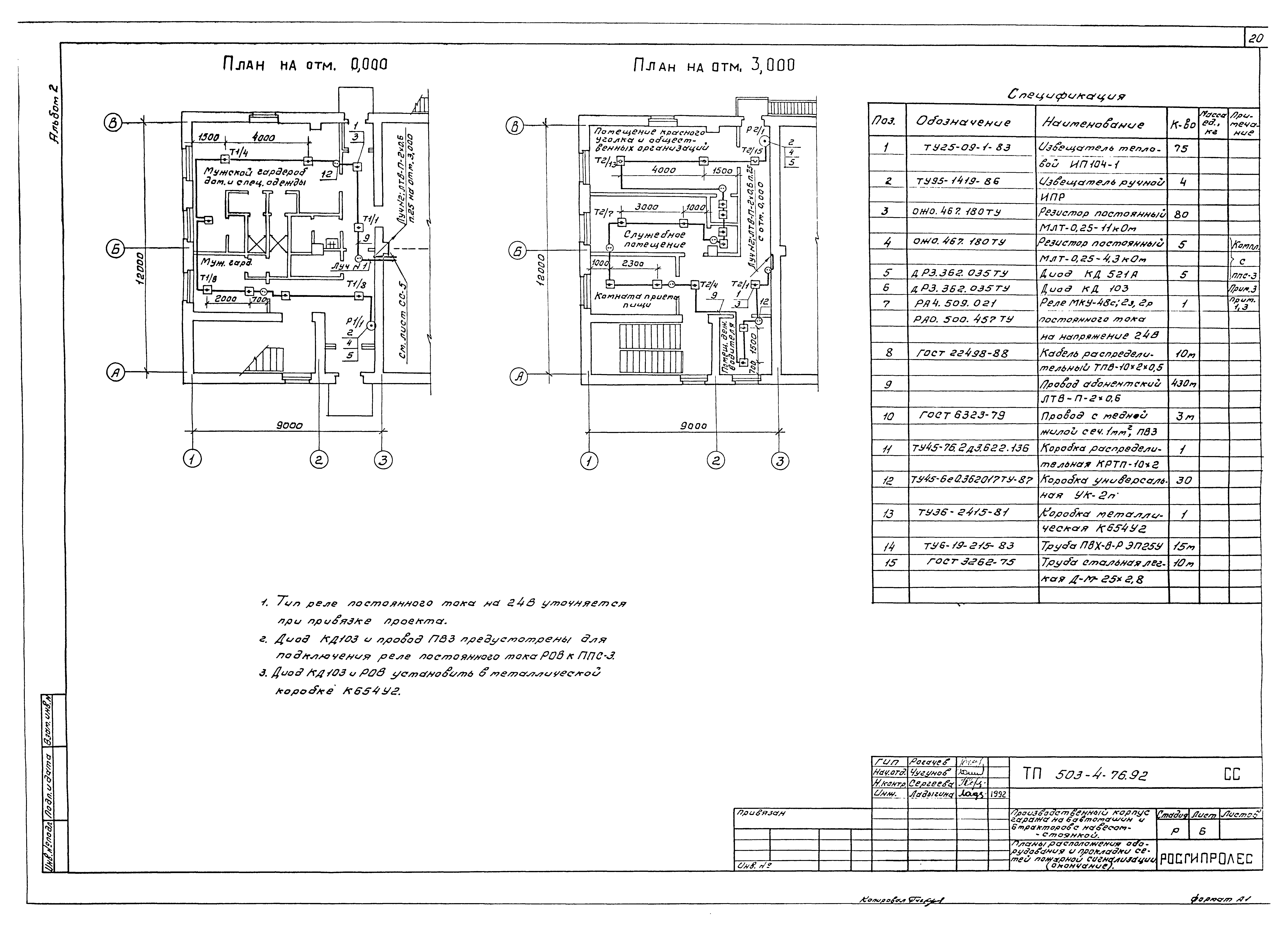 Типовой проект 503-4-76.92