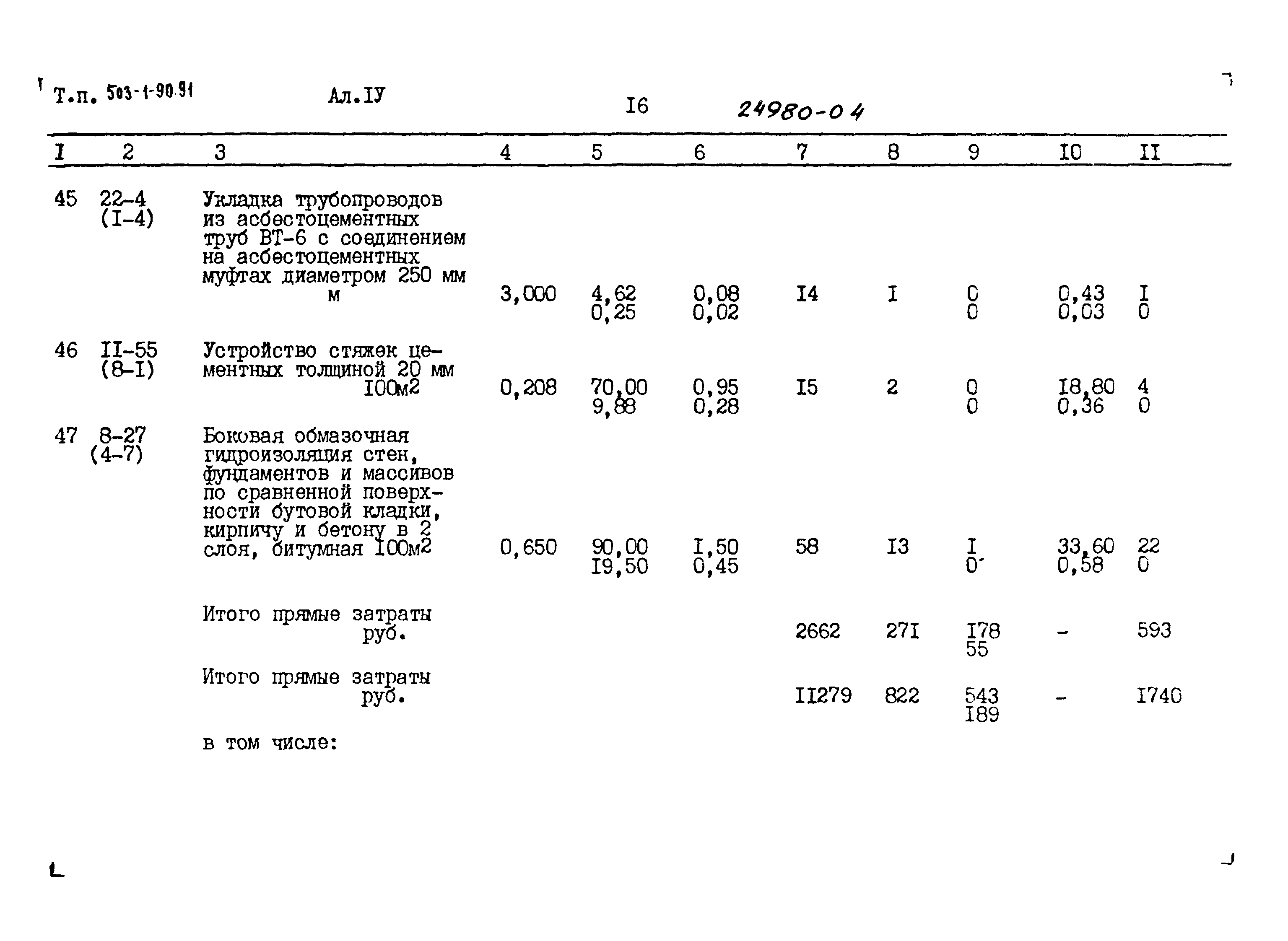 Типовой проект 503-1-90.91